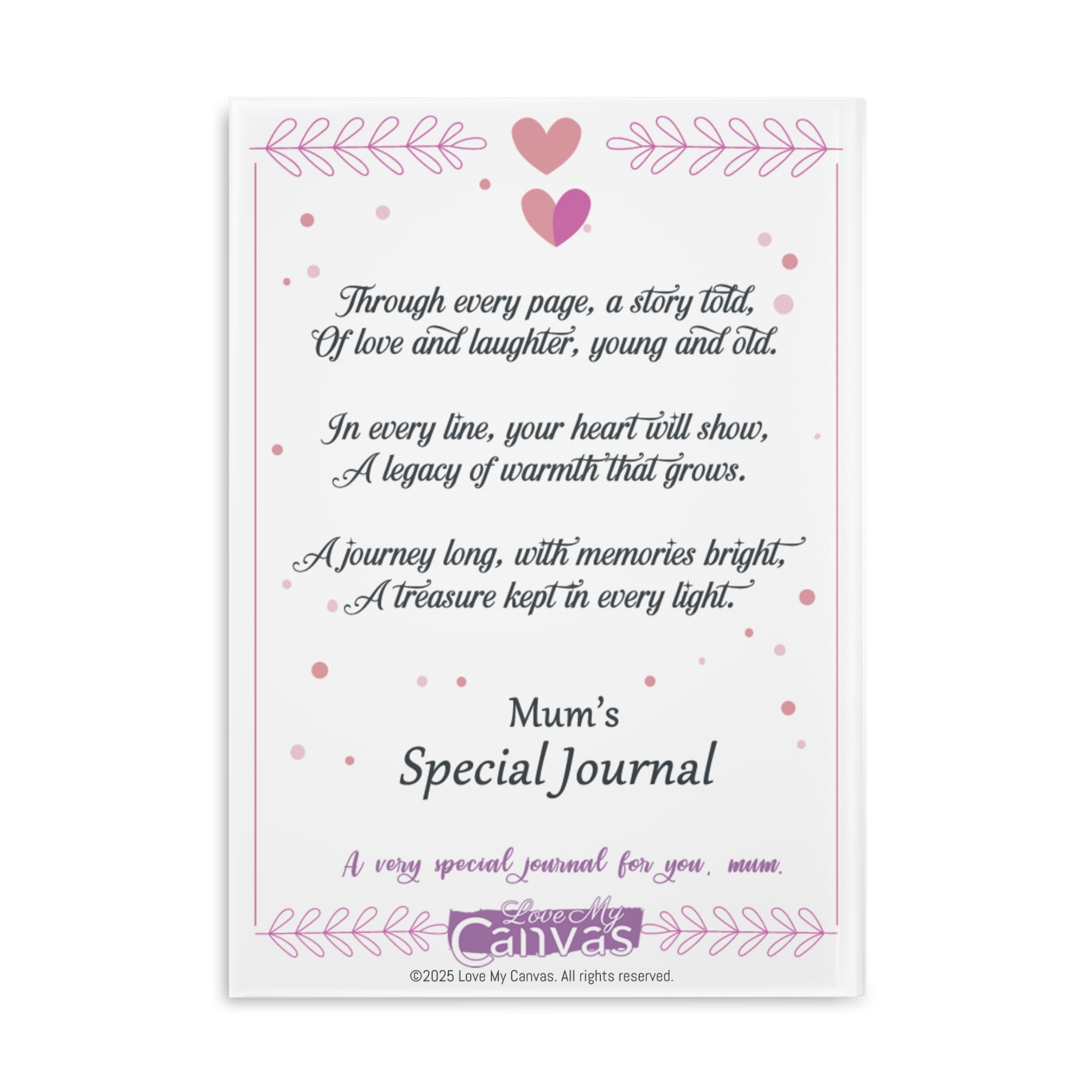 Mum's Special Journal - Luxury Puffy Cover - Image 2