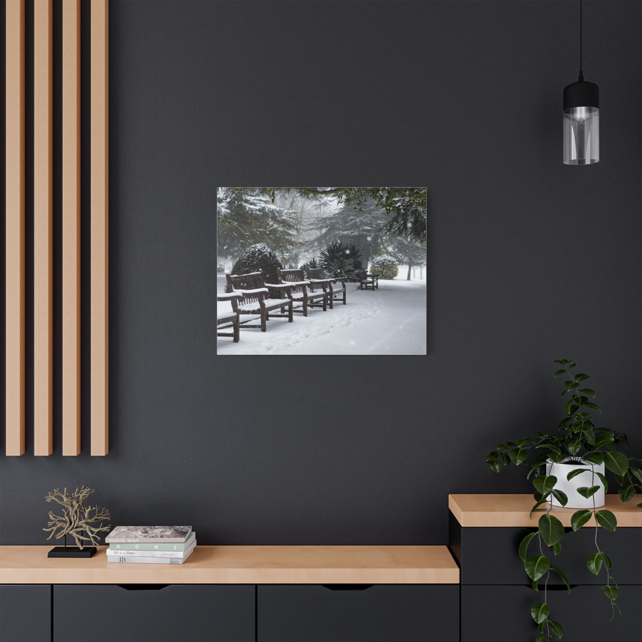 Park Benches In The Snow - Image 20