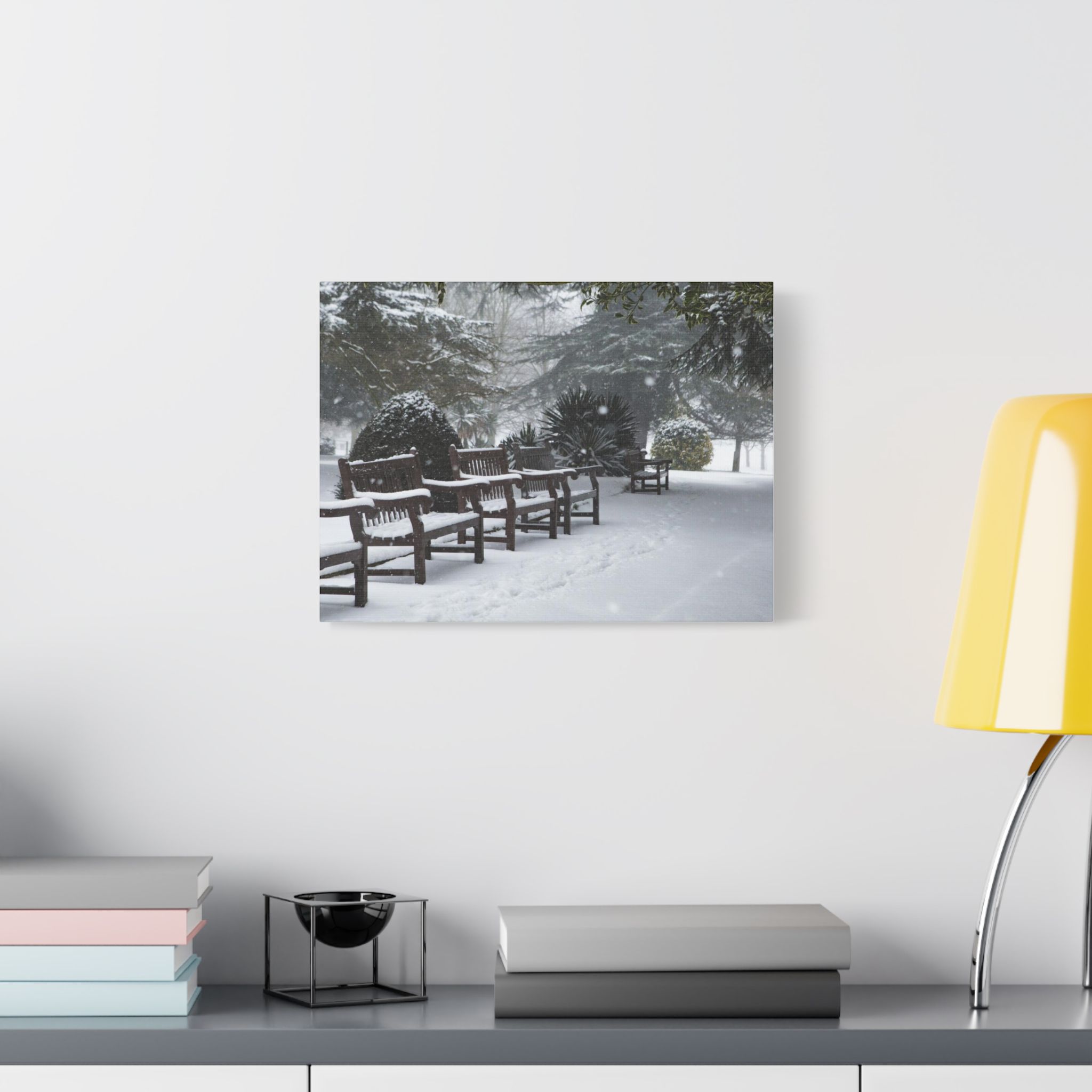 Park Benches In The Snow - Image 11