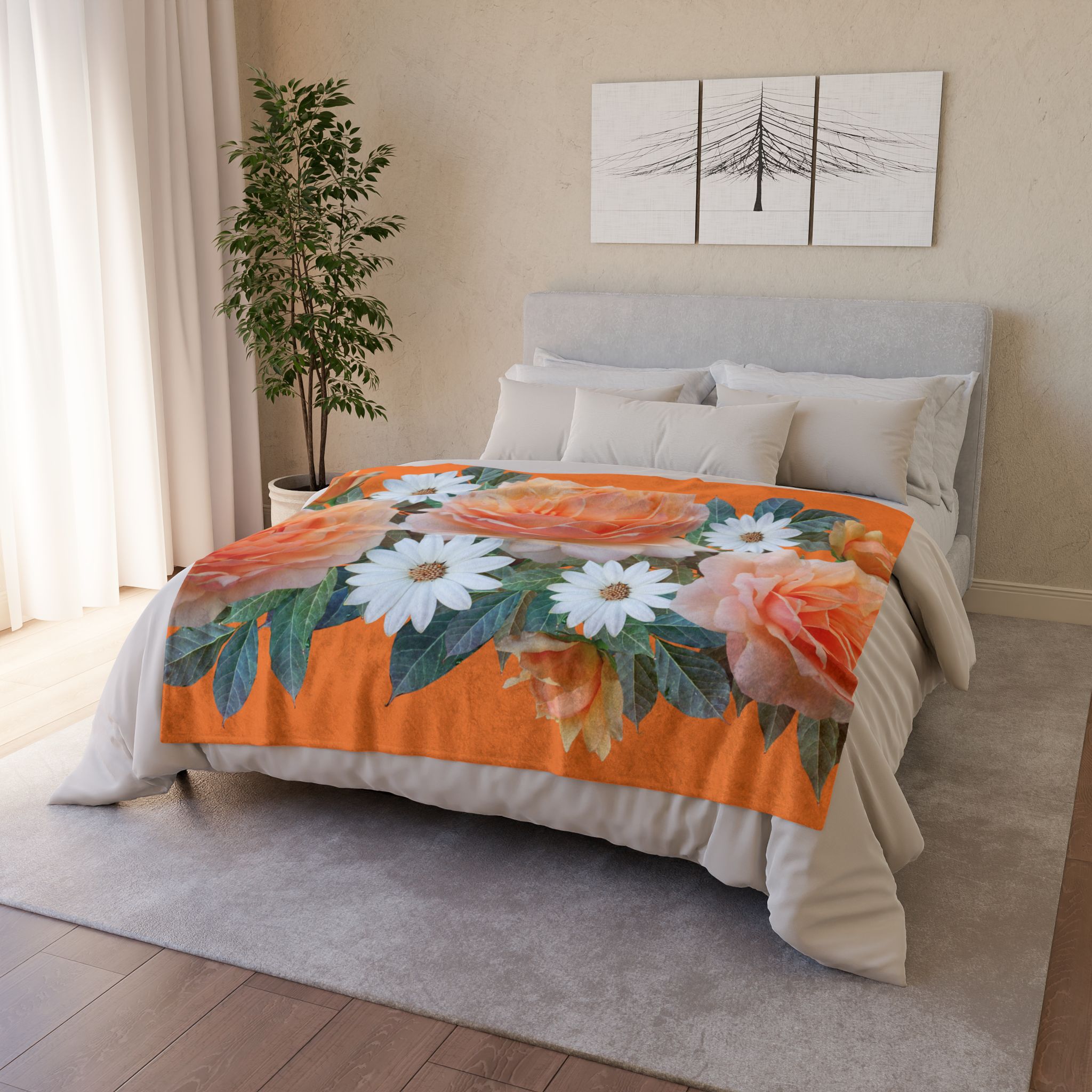Soft Polyester Blanket of Flowers - Image 12