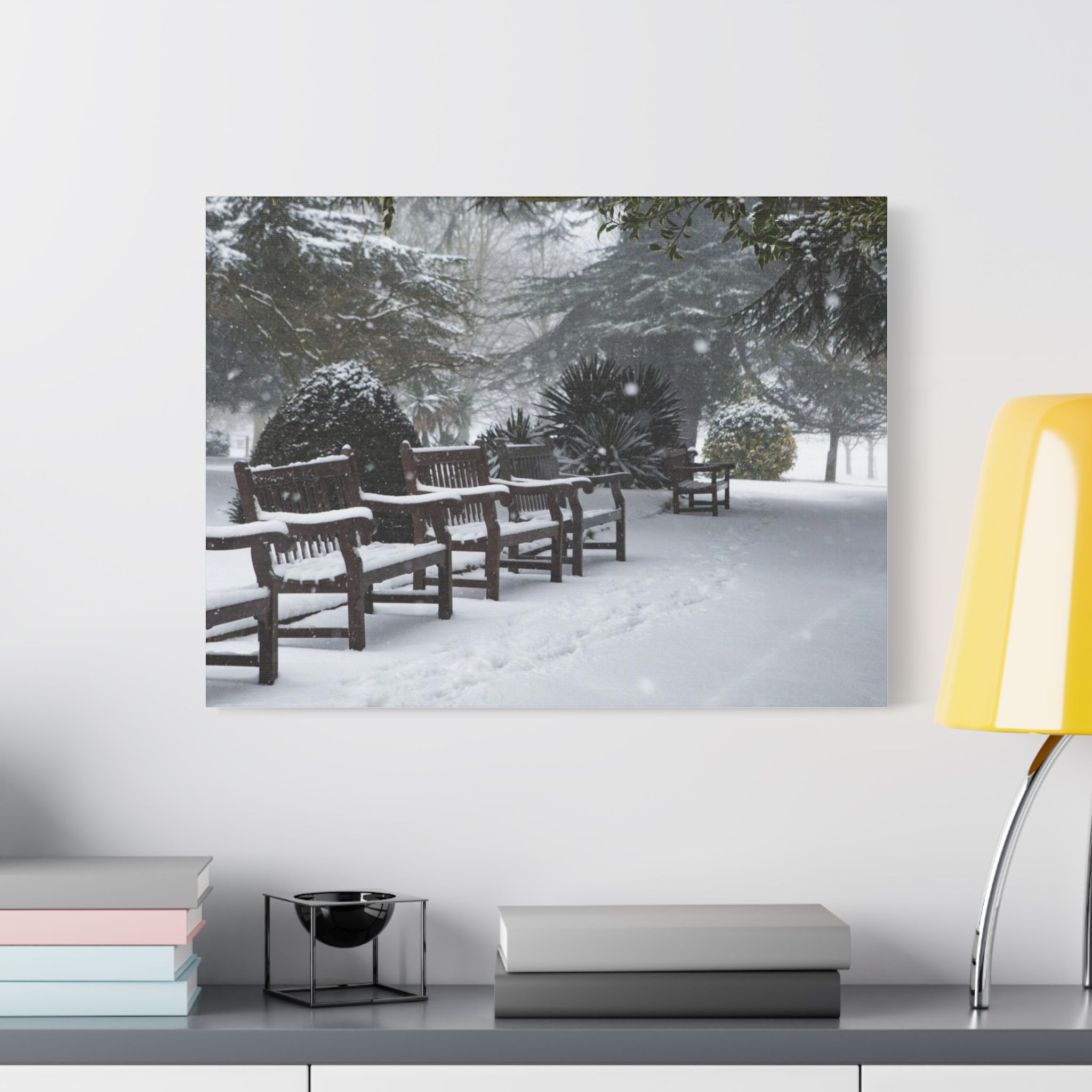 Park Benches In The Snow - Image 15