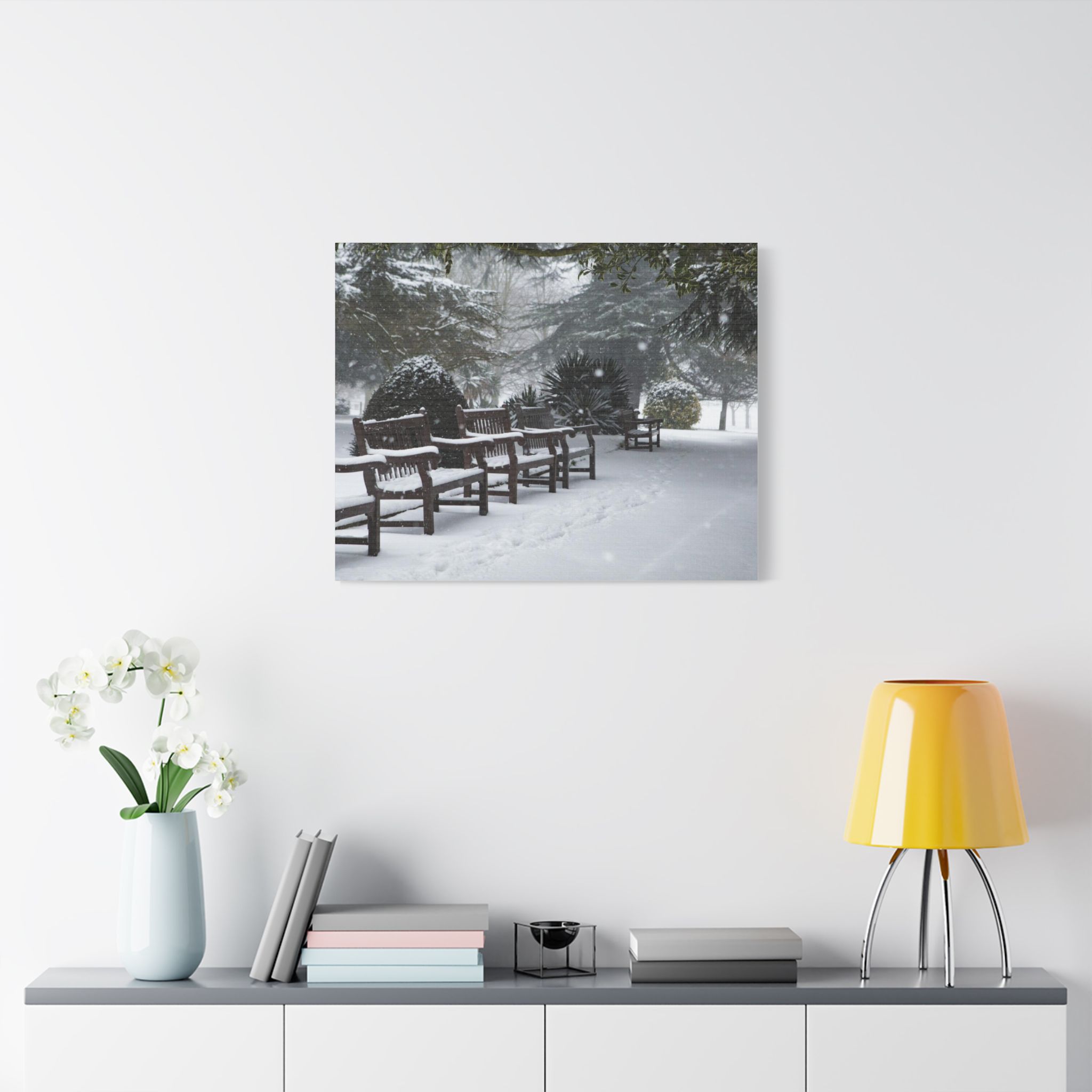 Park Benches In The Snow - Image 19