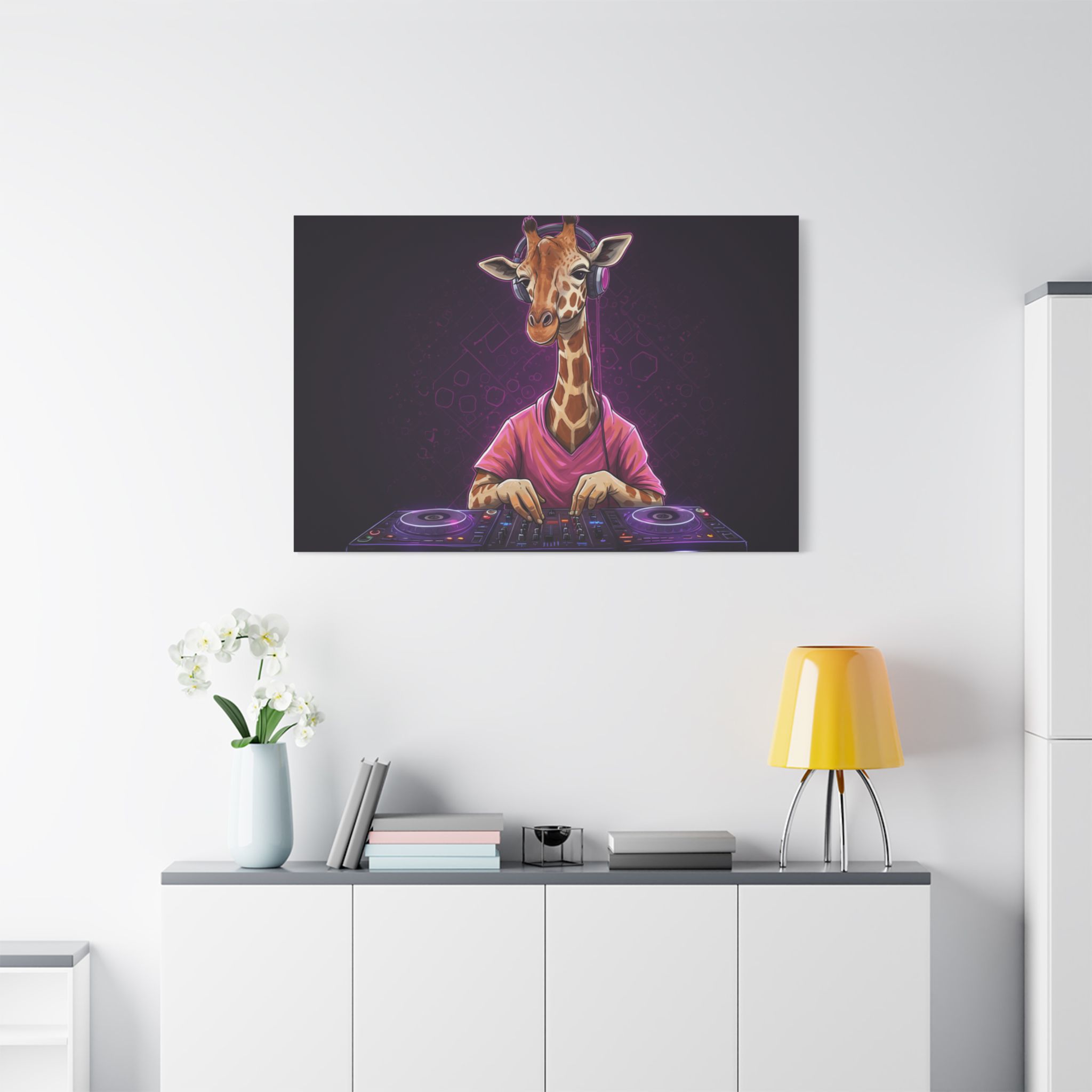 DJ Zoo™ - Giraffe Vibes - Limited Canvas - Image 3