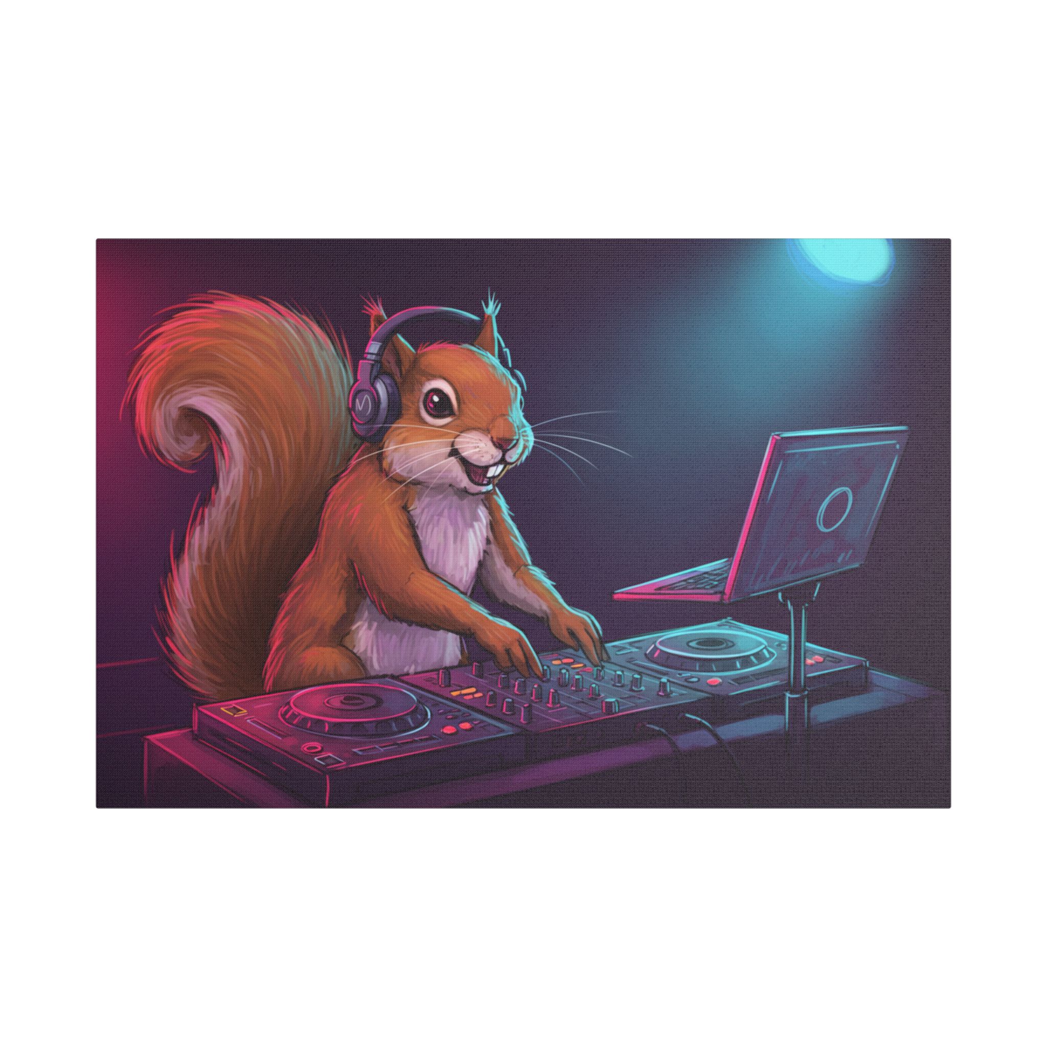DJ Zoo™ - Squirrel Wriggle - Limited Canvas - Image 13