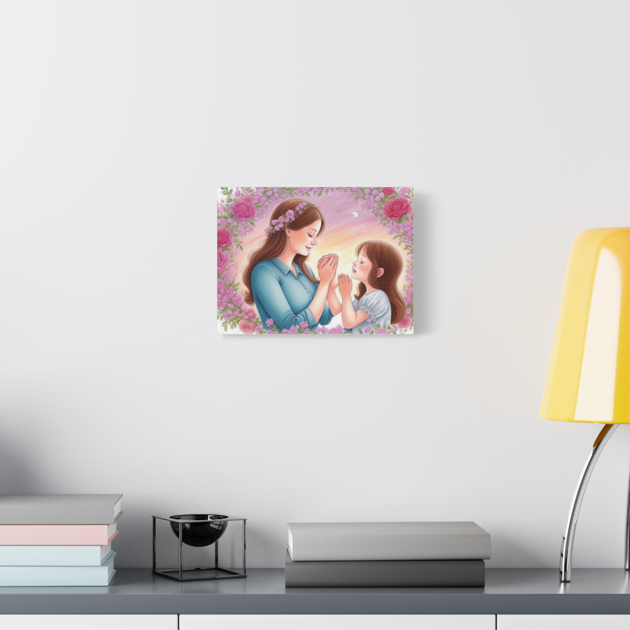Canvas Print Floral Mother-Daughter In Prayer - Image 11