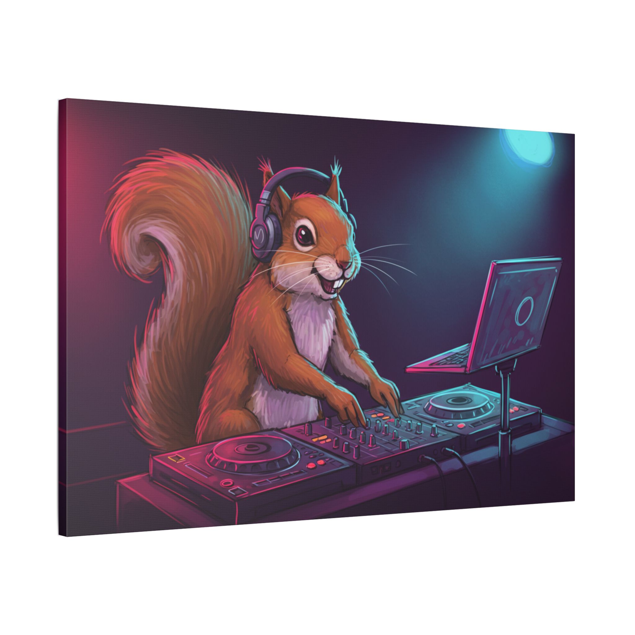 DJ Zoo™ - Squirrel Wriggle - Limited Canvas - Image 18