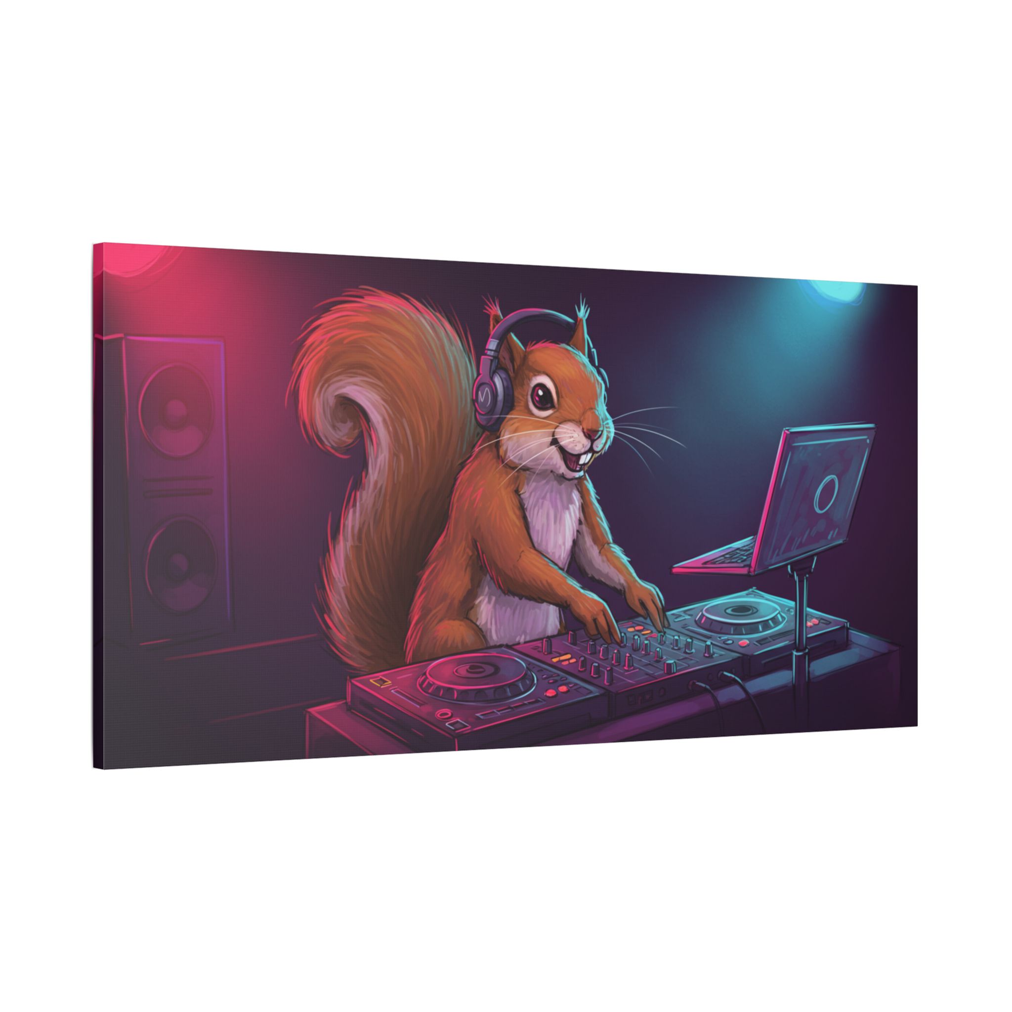 DJ Zoo™ - Squirrel Wriggle - Limited Canvas