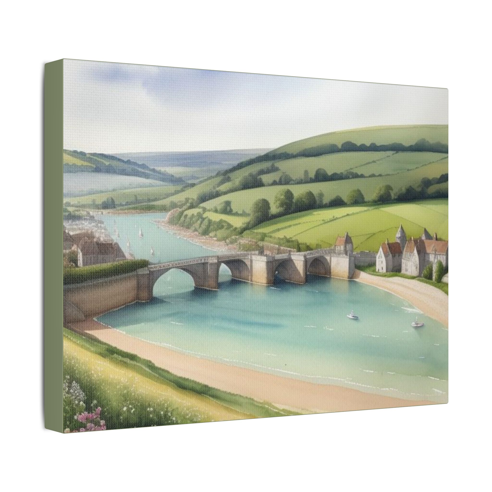 Canvas Wall Art - Heart of England Green Grass Welcome Design - Image 18