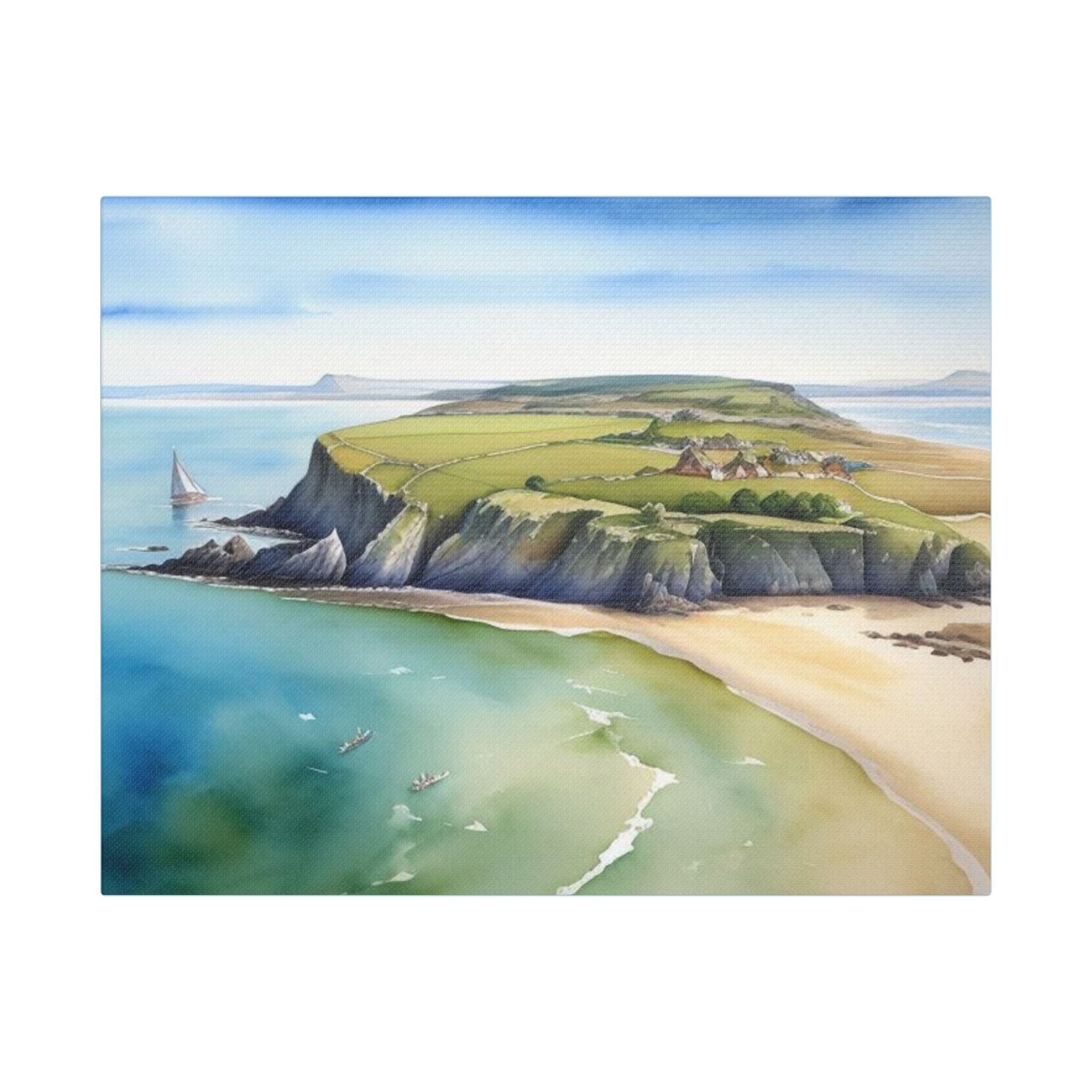 Canvas Wall Art - The Seaside Collection Welcome To Coastline Of Holy Island - Image 13