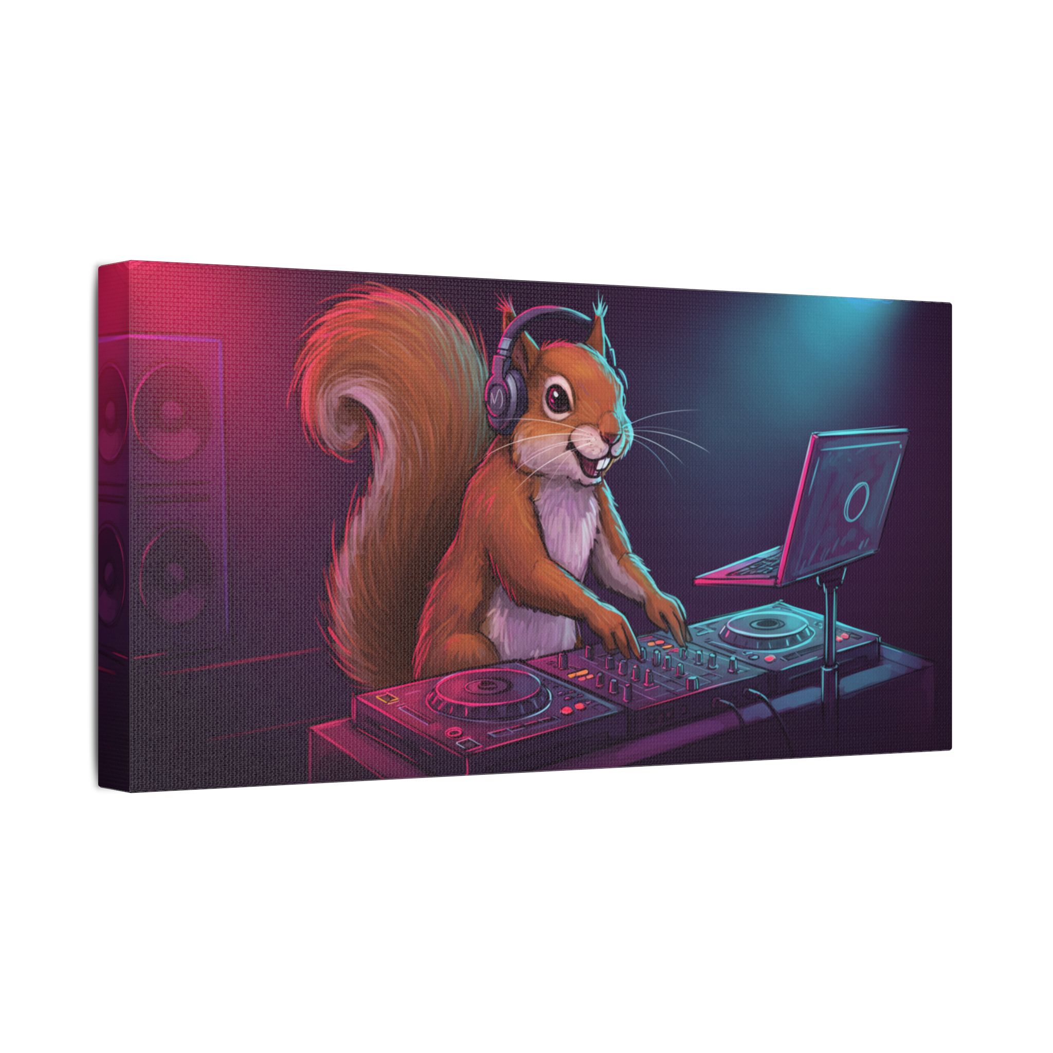 DJ Zoo™ - Squirrel Wriggle - Limited Canvas - Image 10