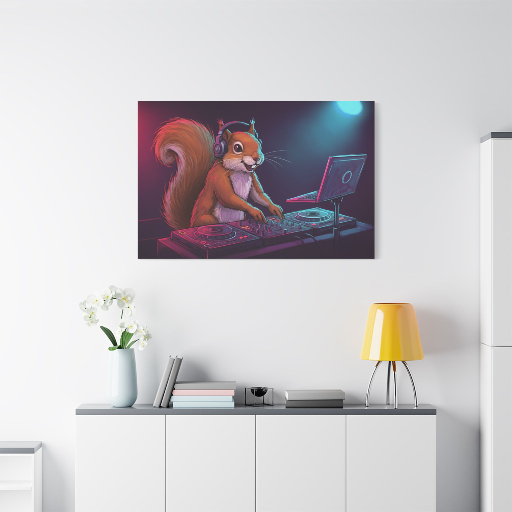 DJ Zoo™ - Squirrel Wriggle - Limited Canvas - Image 19