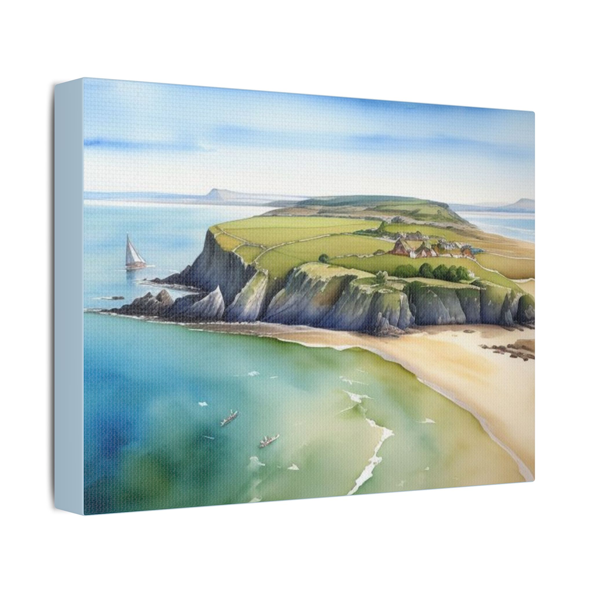 Canvas Wall Art - The Seaside Collection Welcome To Coastline Of Holy Island - Image 10