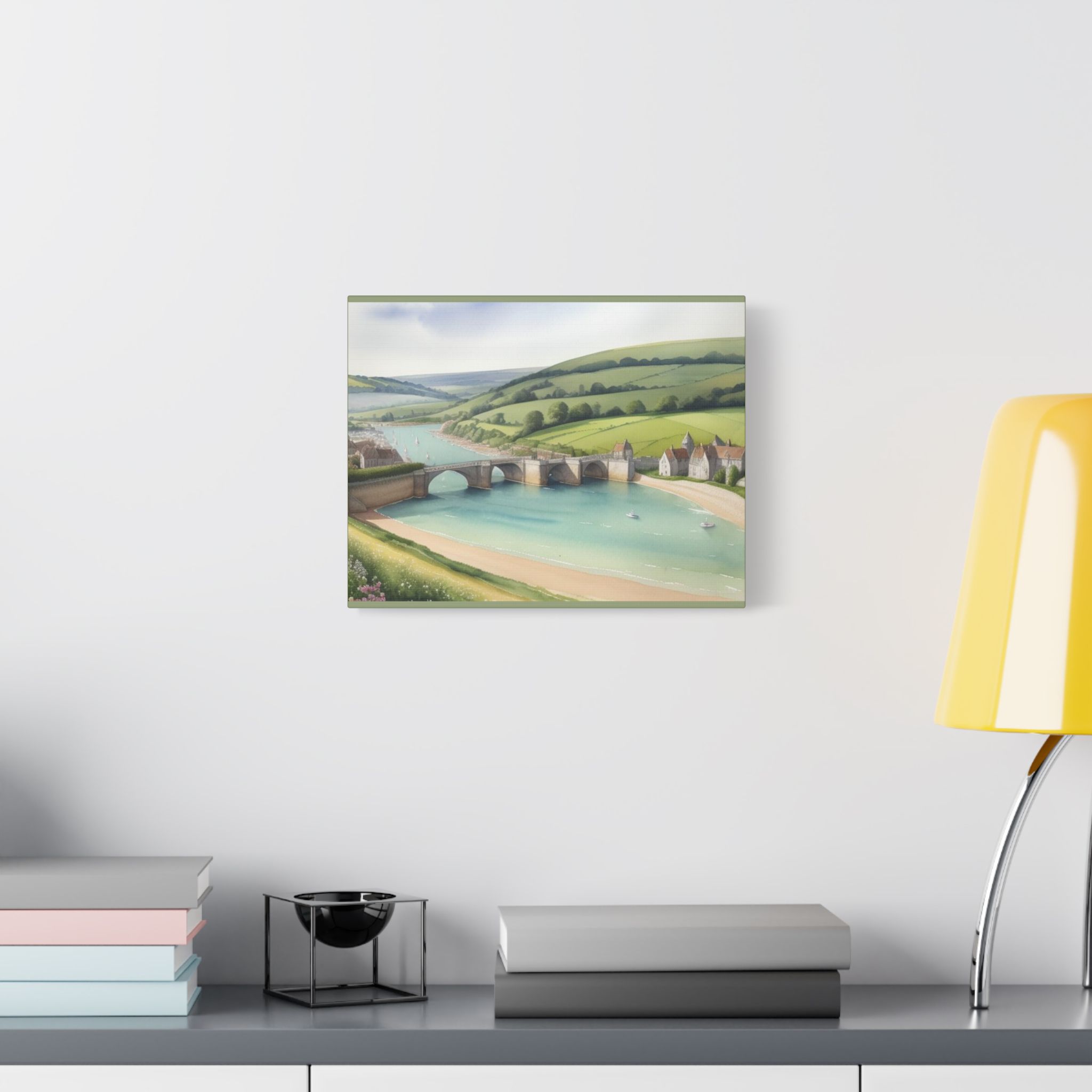 Canvas Wall Art - Heart of England Green Grass Welcome Design - Image 15