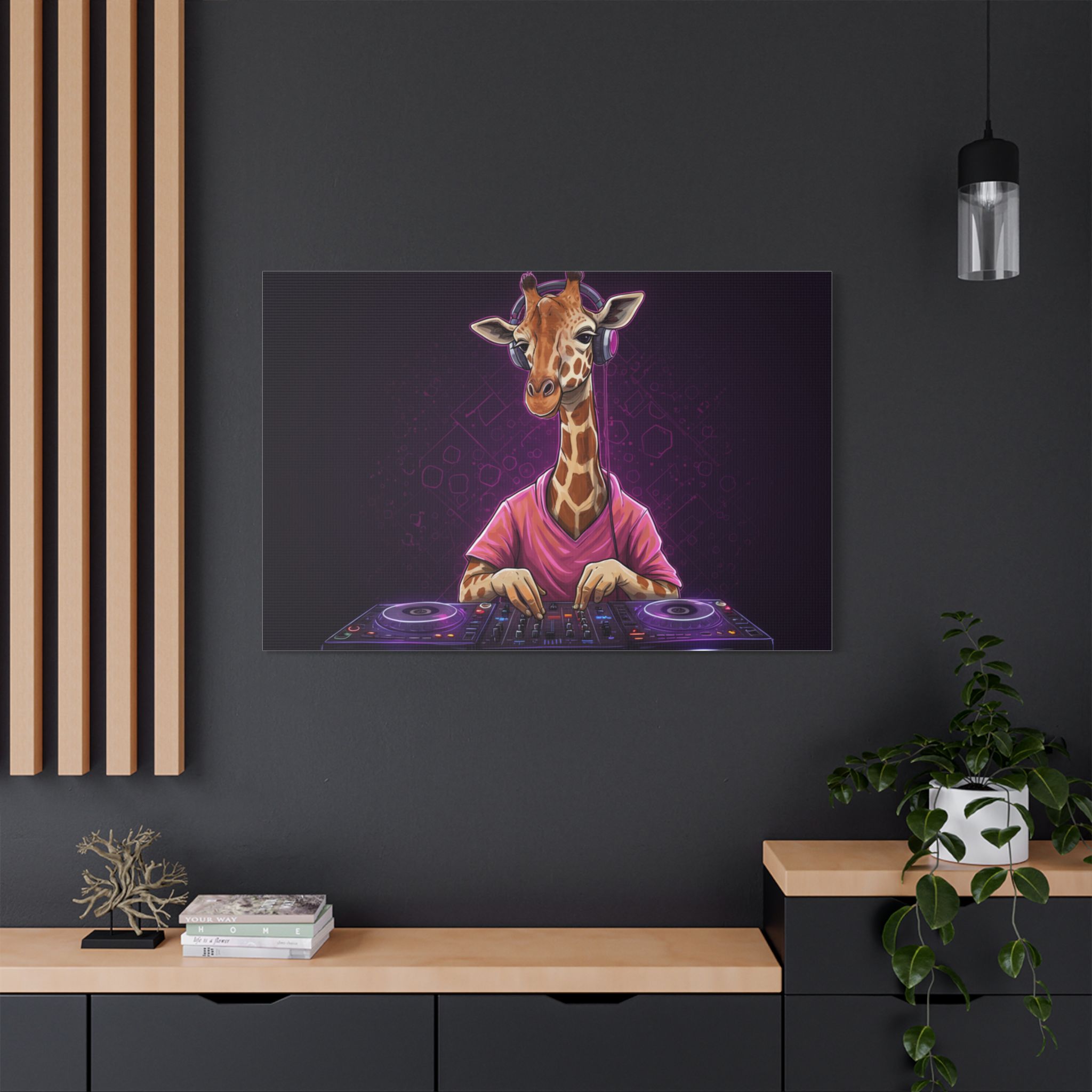 DJ Zoo™ - Giraffe Vibes - Limited Canvas - Image 4