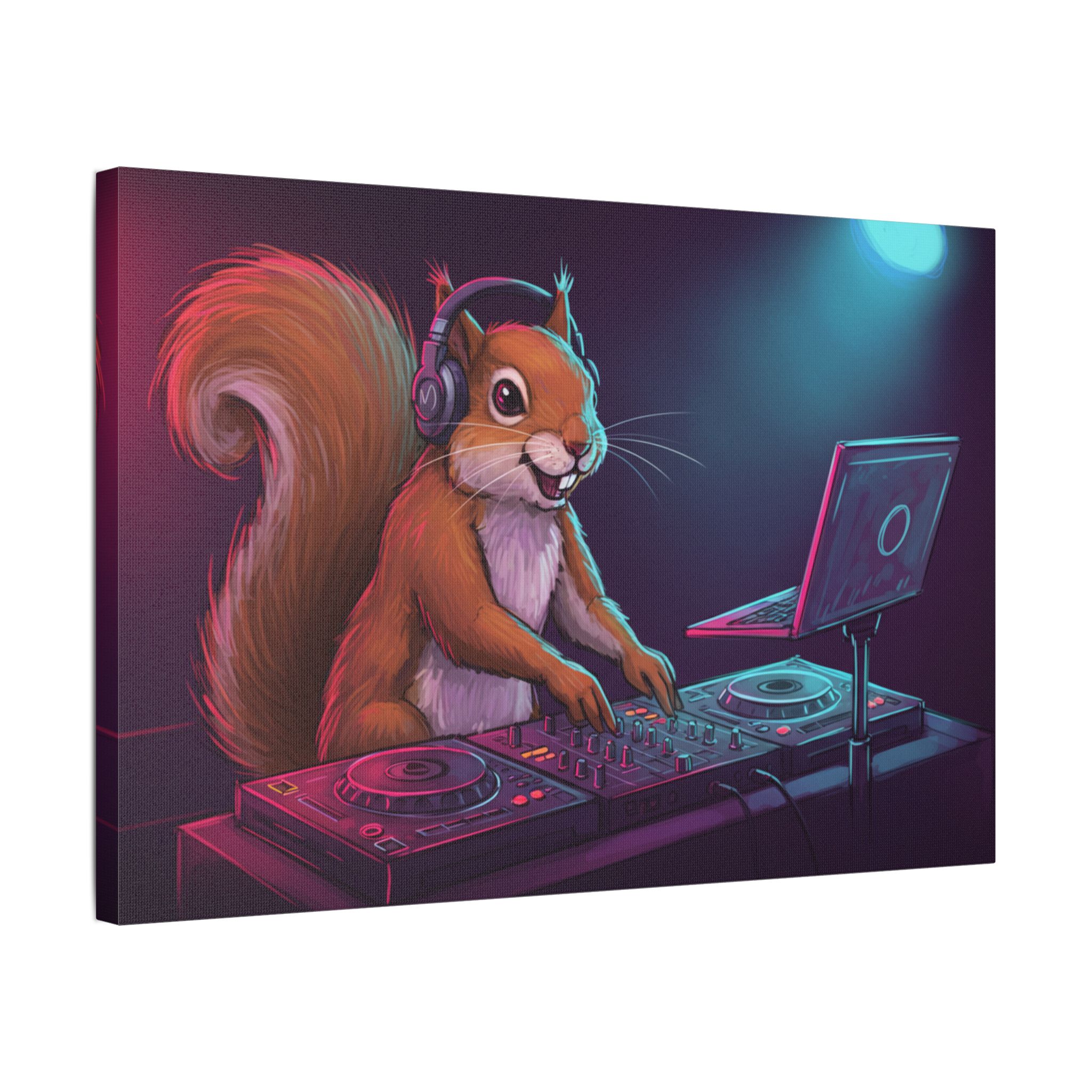 DJ Zoo™ - Squirrel Wriggle - Limited Canvas - Image 14