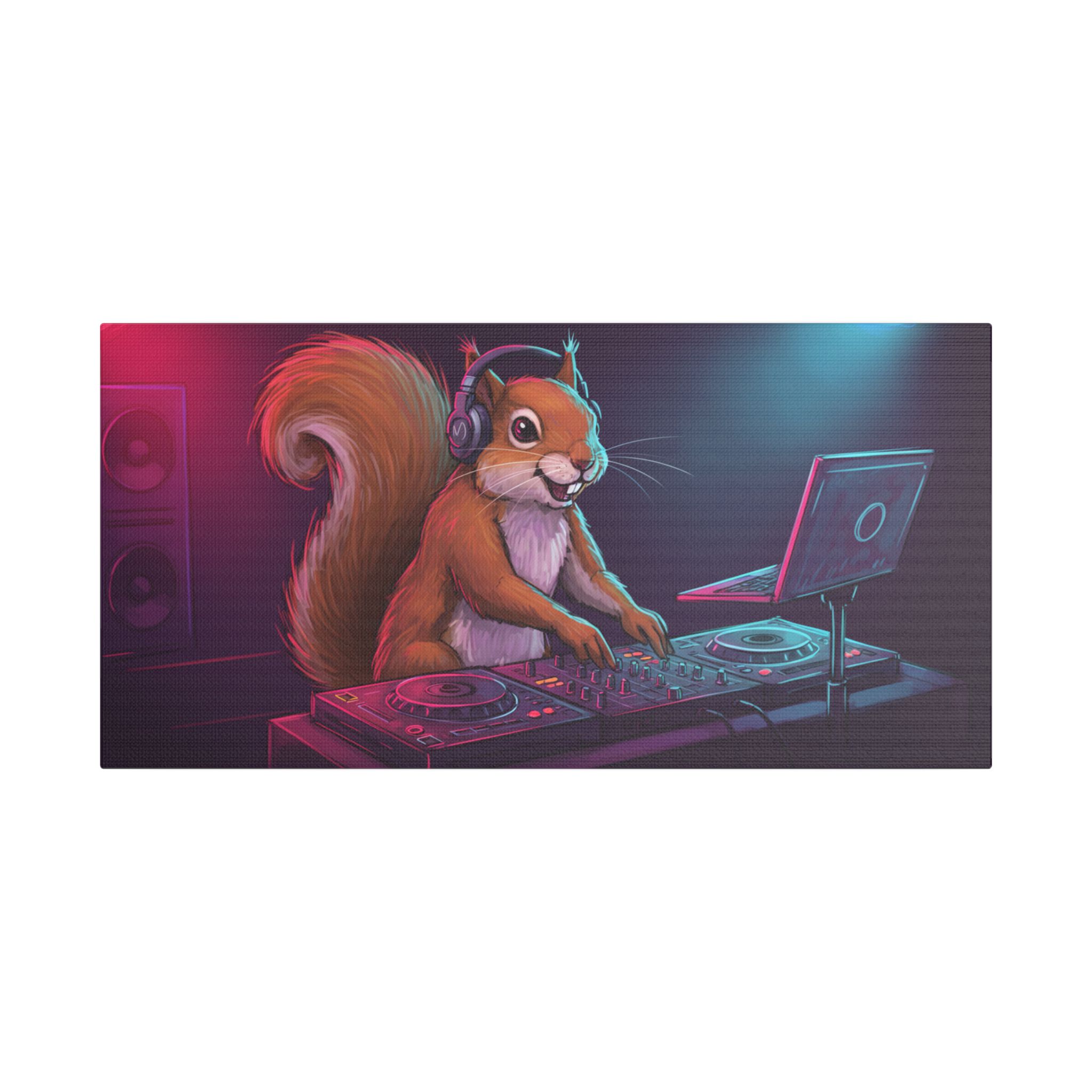 DJ Zoo™ - Squirrel Wriggle - Limited Canvas - Image 9