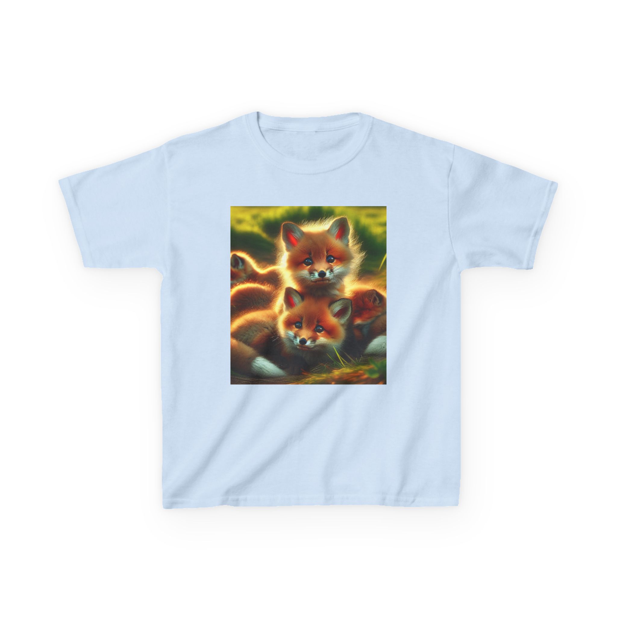 Kids Tee Cute Fox Cubs Loves Cuddles - Image 29
