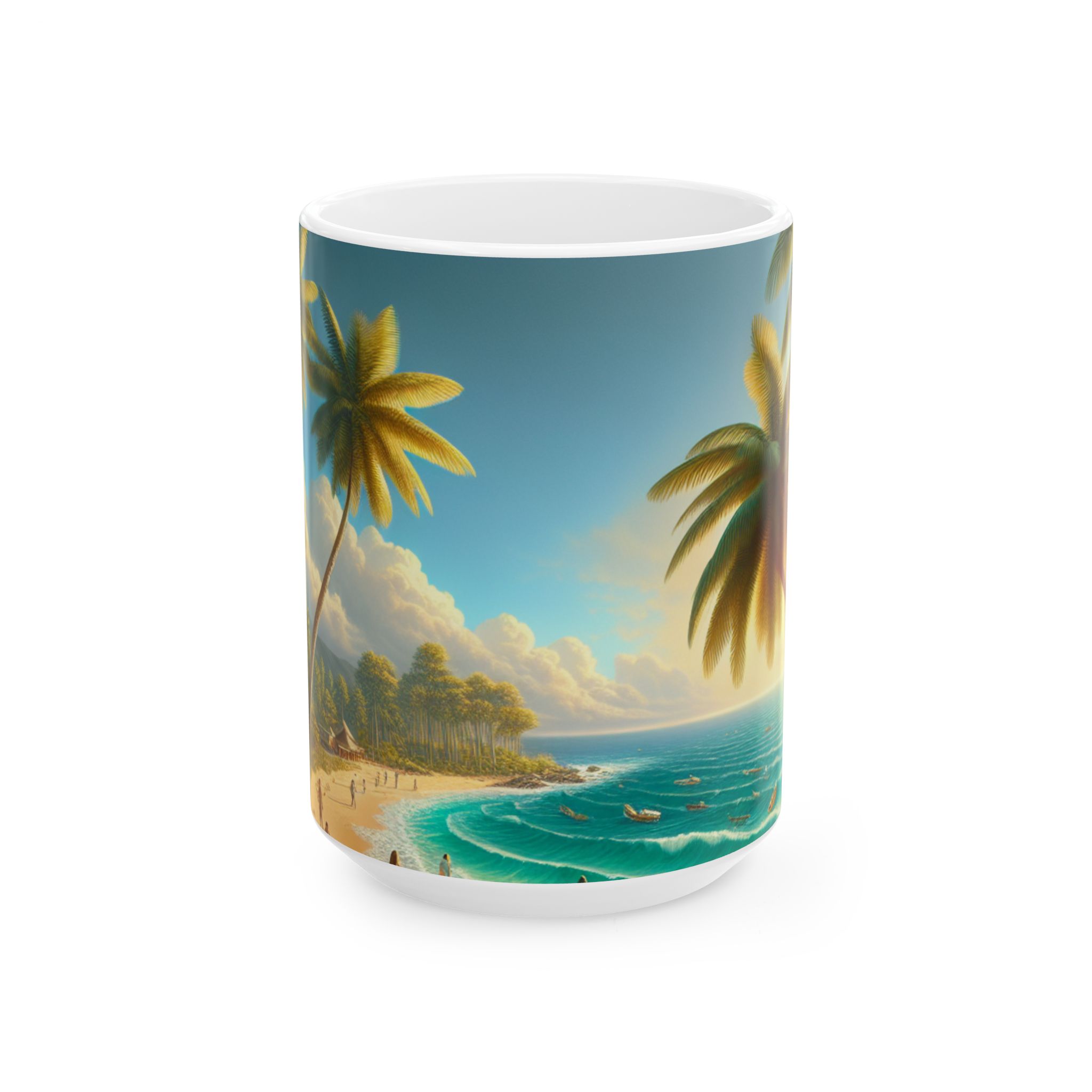 Tropical Ceramic Mug (11oz, 15oz) - It's A Tropical Day For A Coffee - Image 6