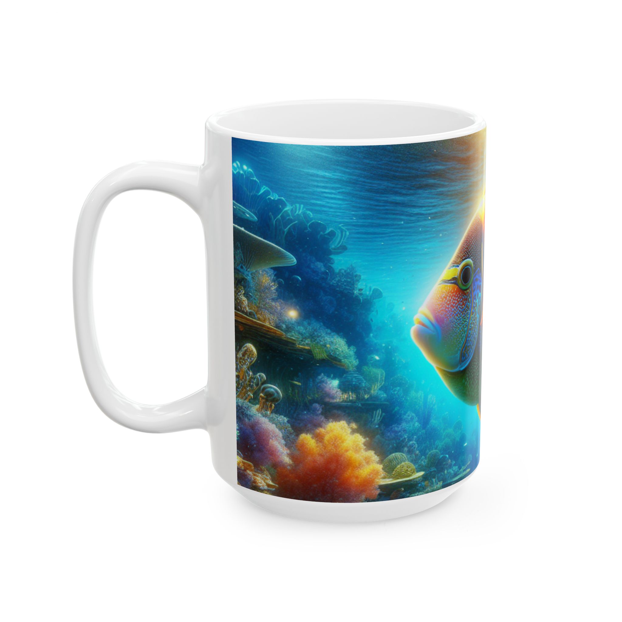 Mug - Fishy Tea Break Ceramic Mug (11oz, 15oz) - Image 7