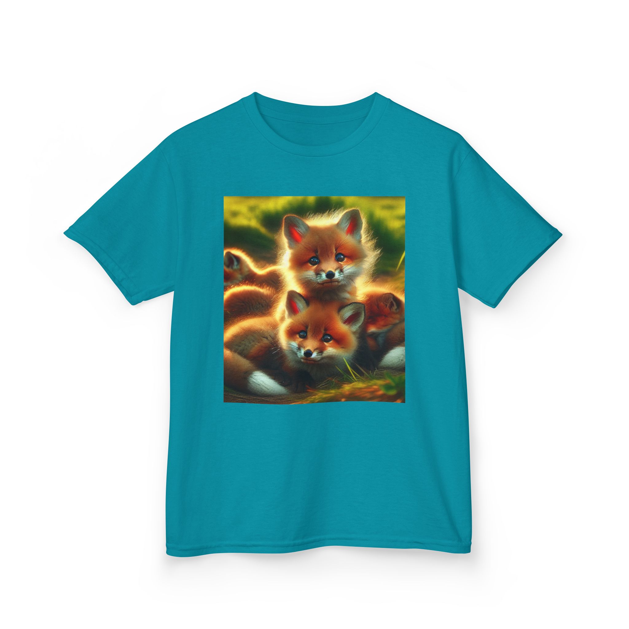 Kids Tee Cute Fox Cubs Loves Cuddles - Image 27