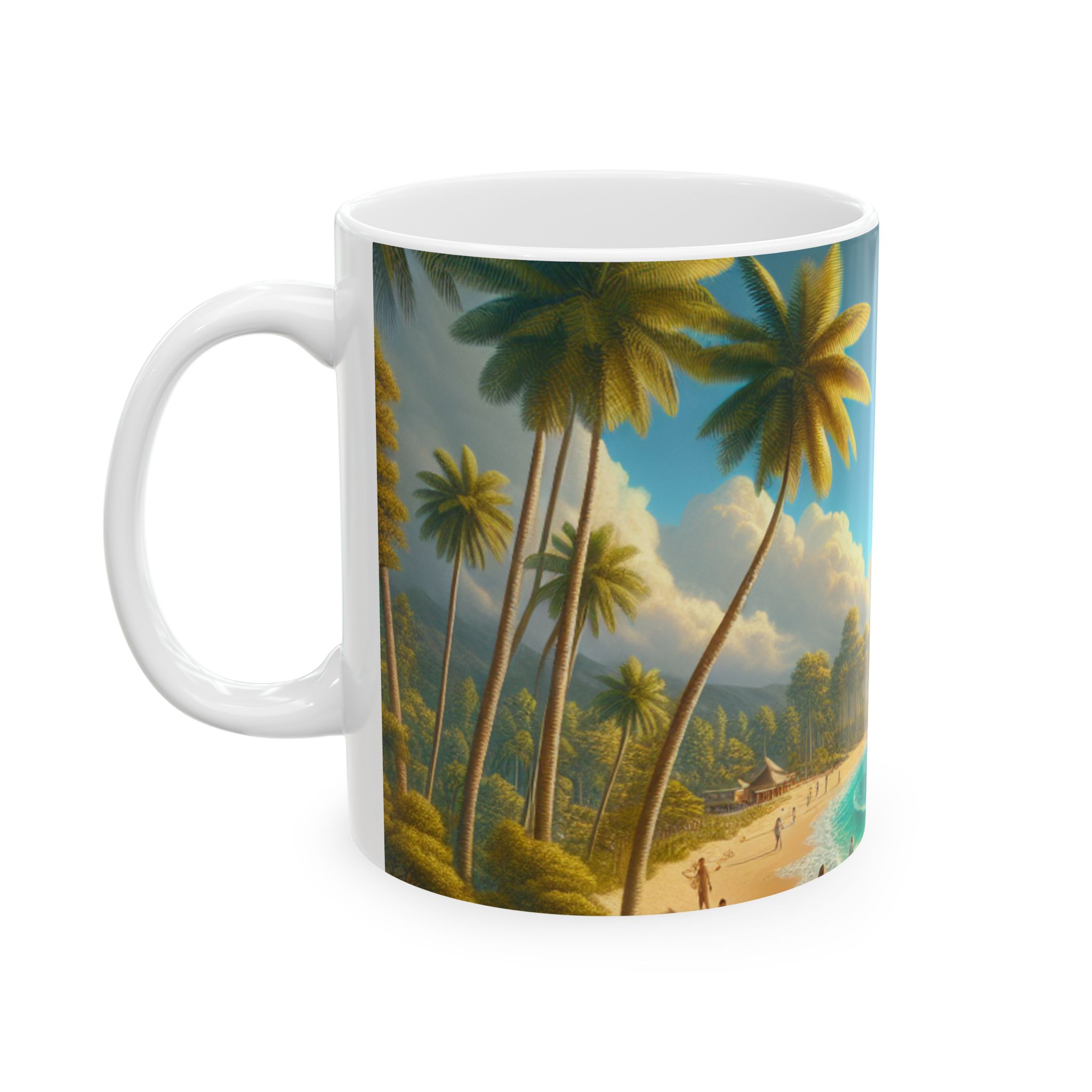 Tropical Ceramic Mug (11oz, 15oz) - It's A Tropical Day For A Coffee - Image 4