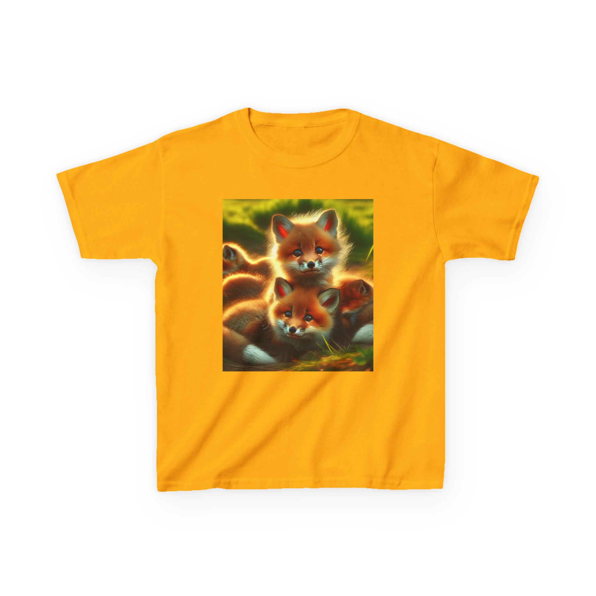 Kids Tee Cute Fox Cubs Loves Cuddles - Image 9