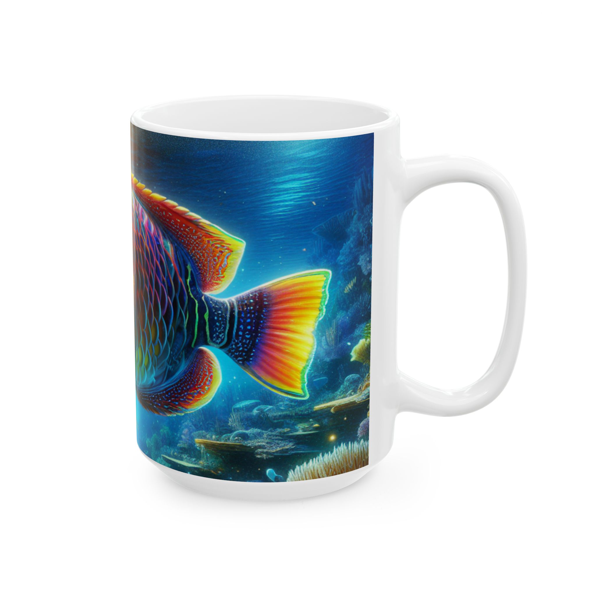 Mug - Fishy Tea Break Ceramic Mug (11oz, 15oz) - Image 8