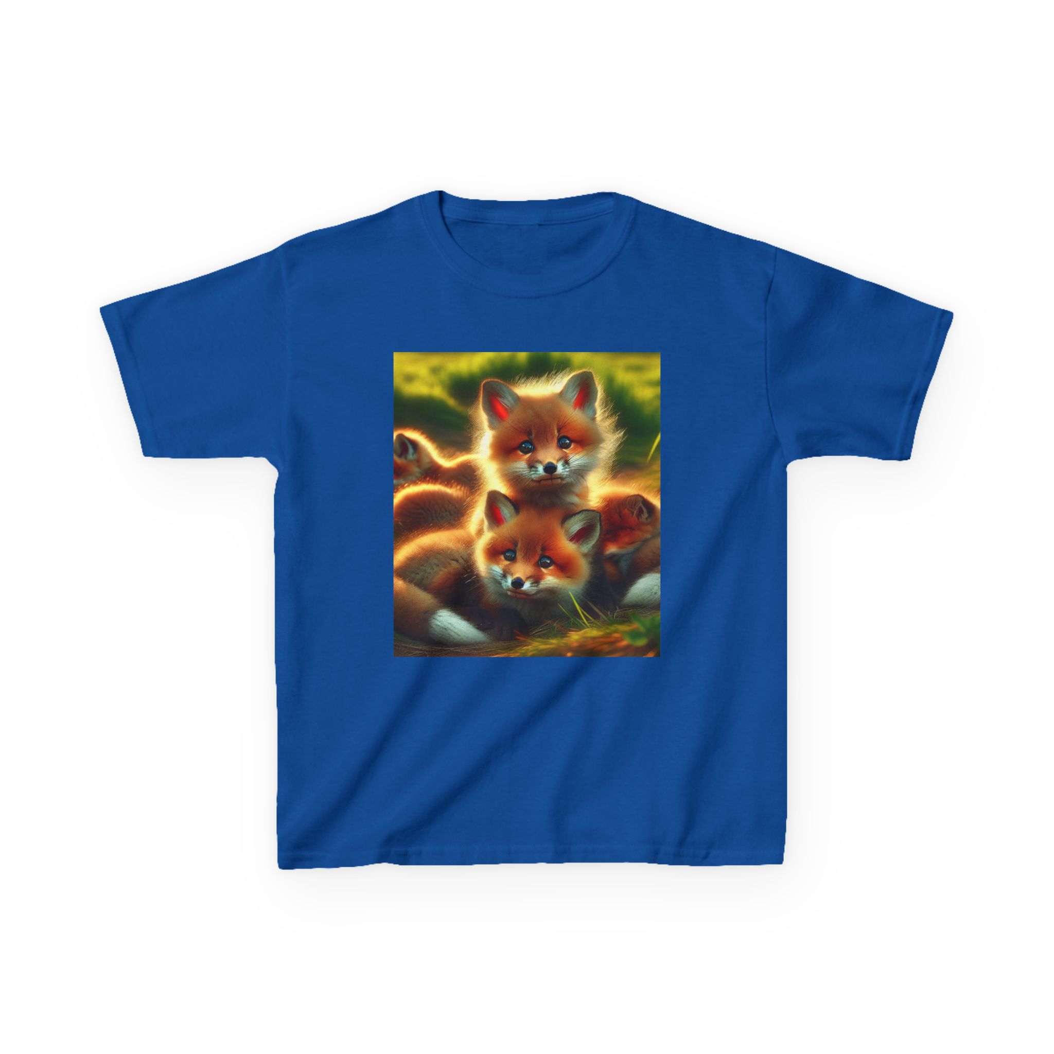 Kids Tee Cute Fox Cubs Loves Cuddles - Image 33