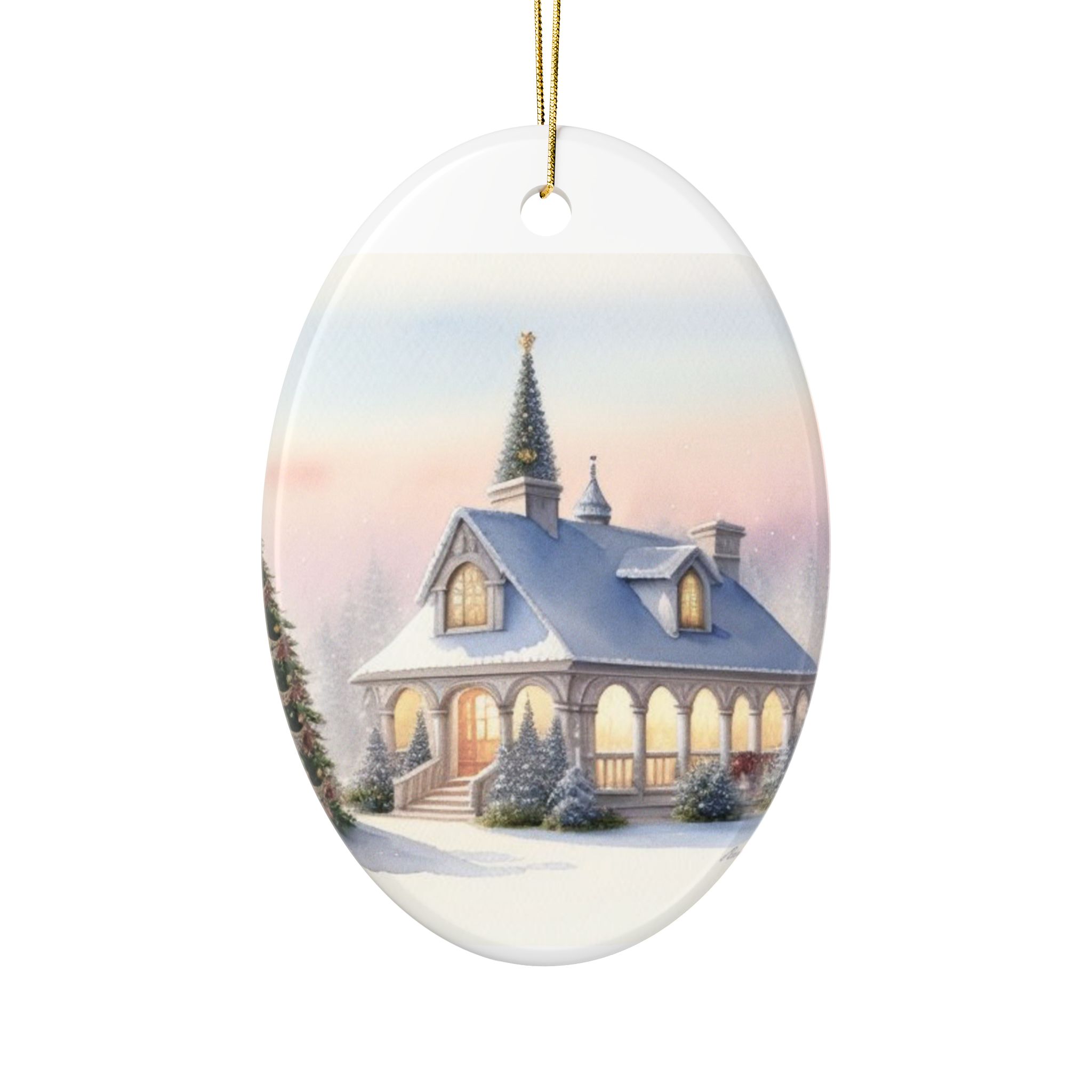 Ornament, O Holly Night 2-Side Print Ceramic - Image 4