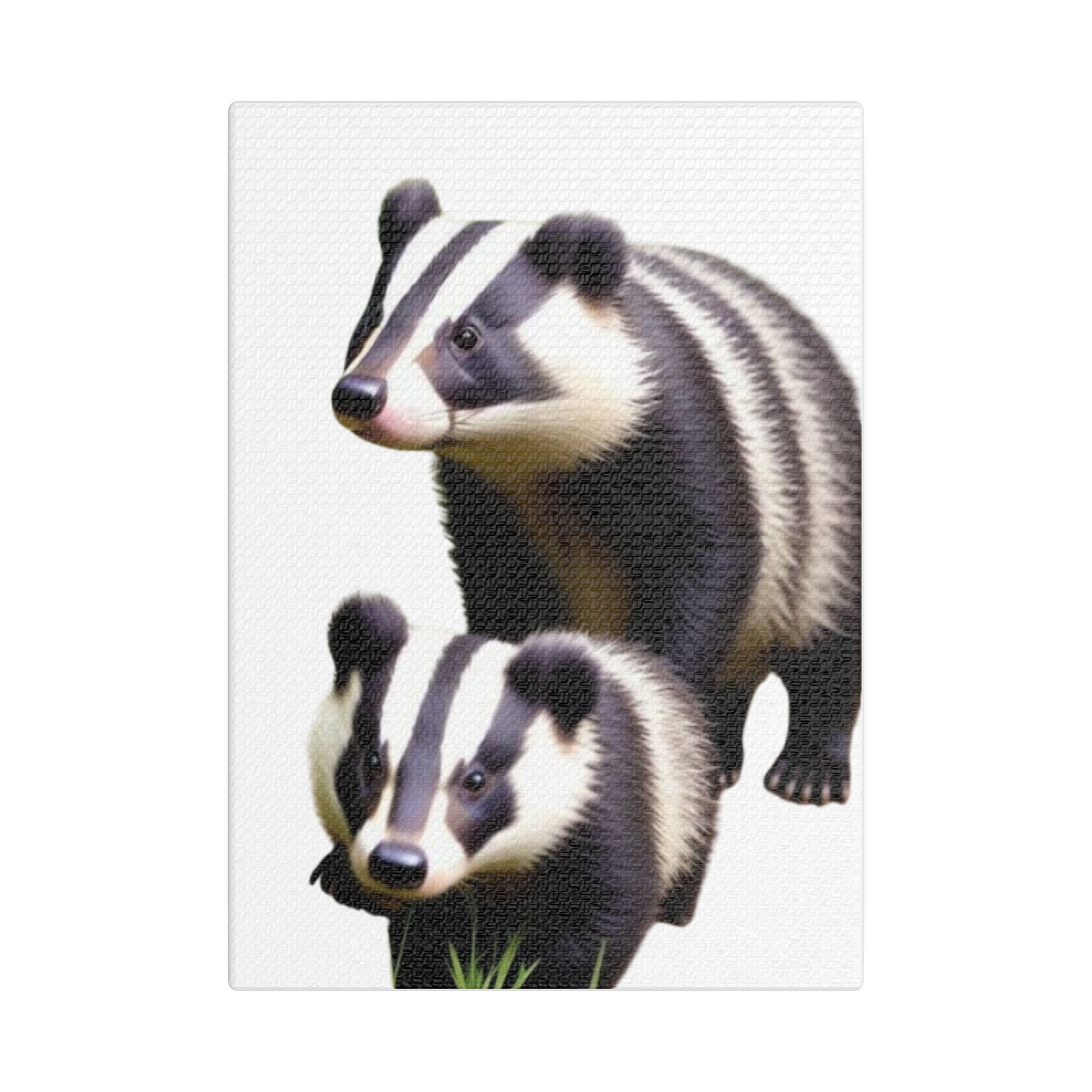 Canvas Print Fun Badgering Design