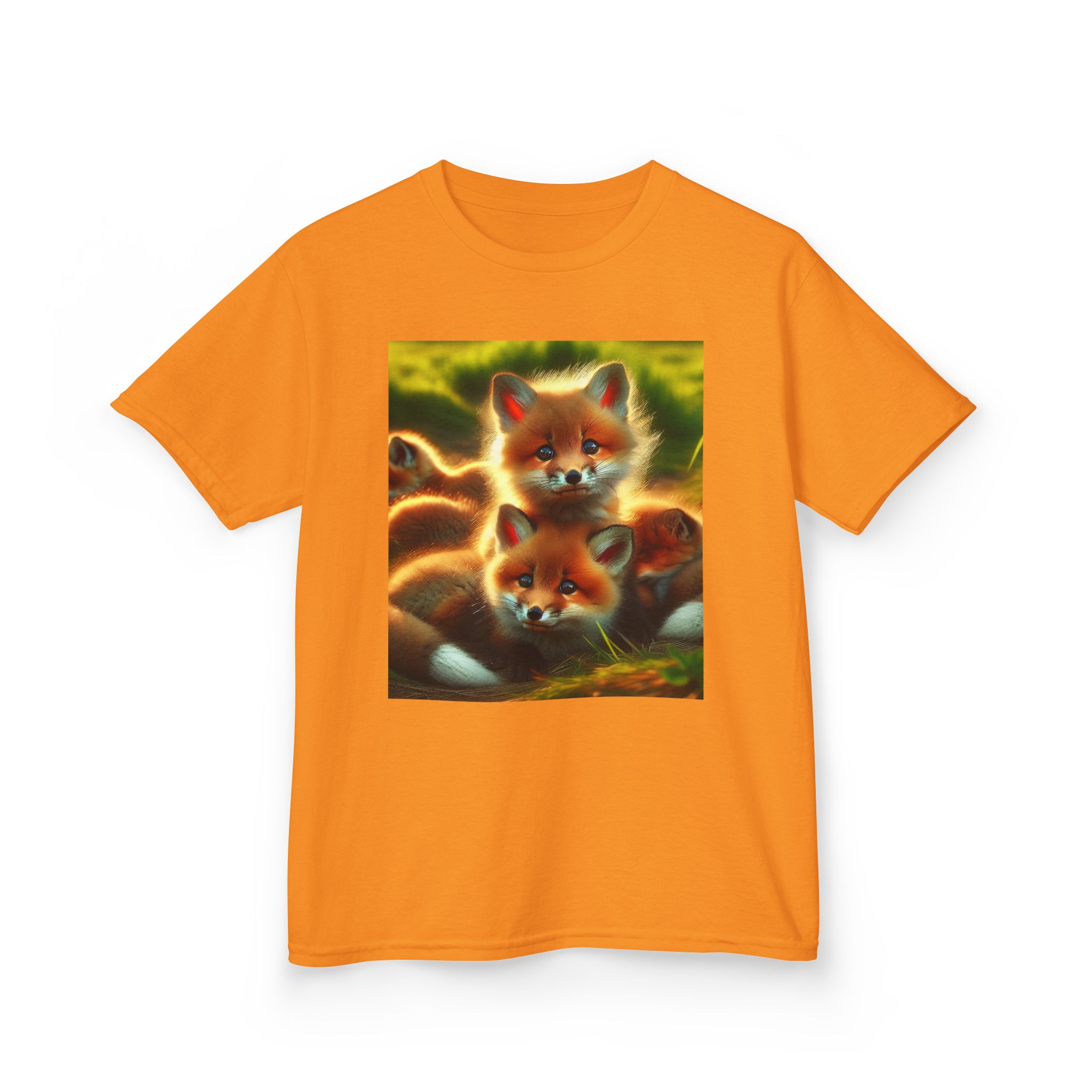Kids Tee Cute Fox Cubs Loves Cuddles - Image 7