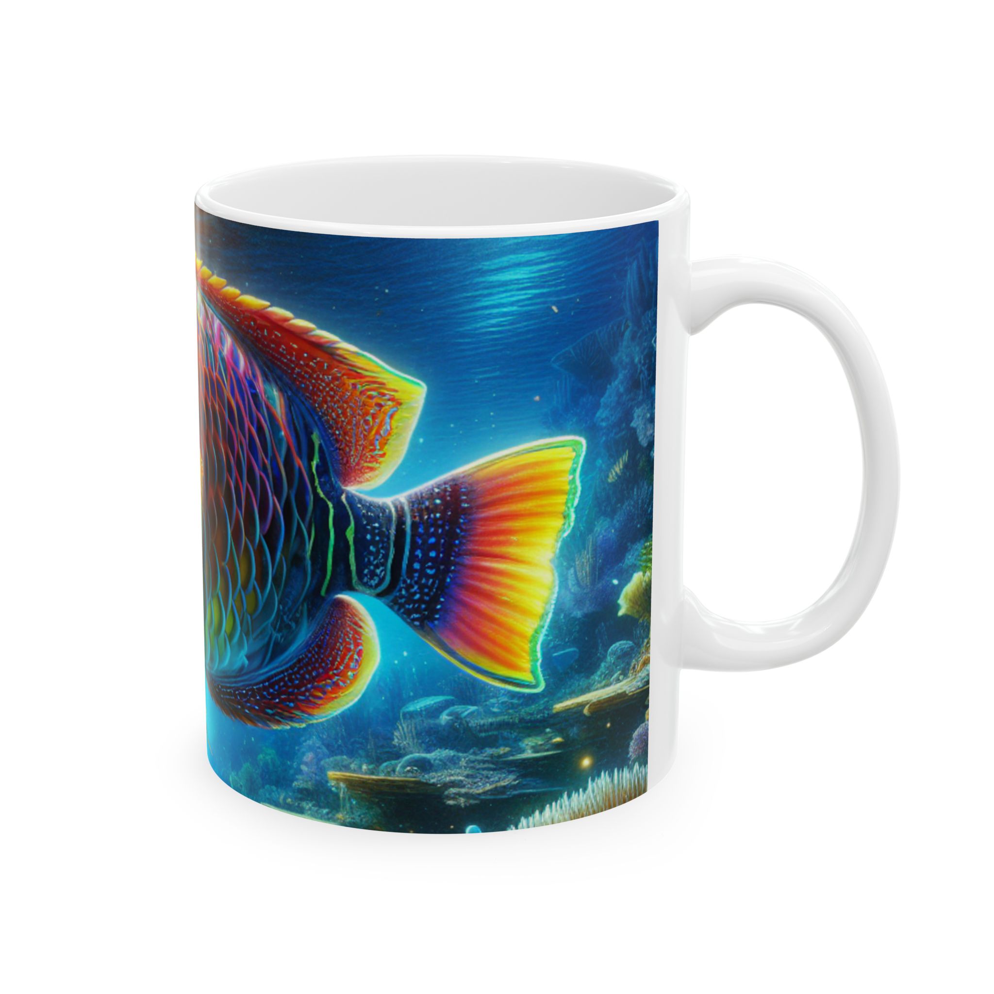Mug - Fishy Tea Break Ceramic Mug (11oz, 15oz) - Image 4
