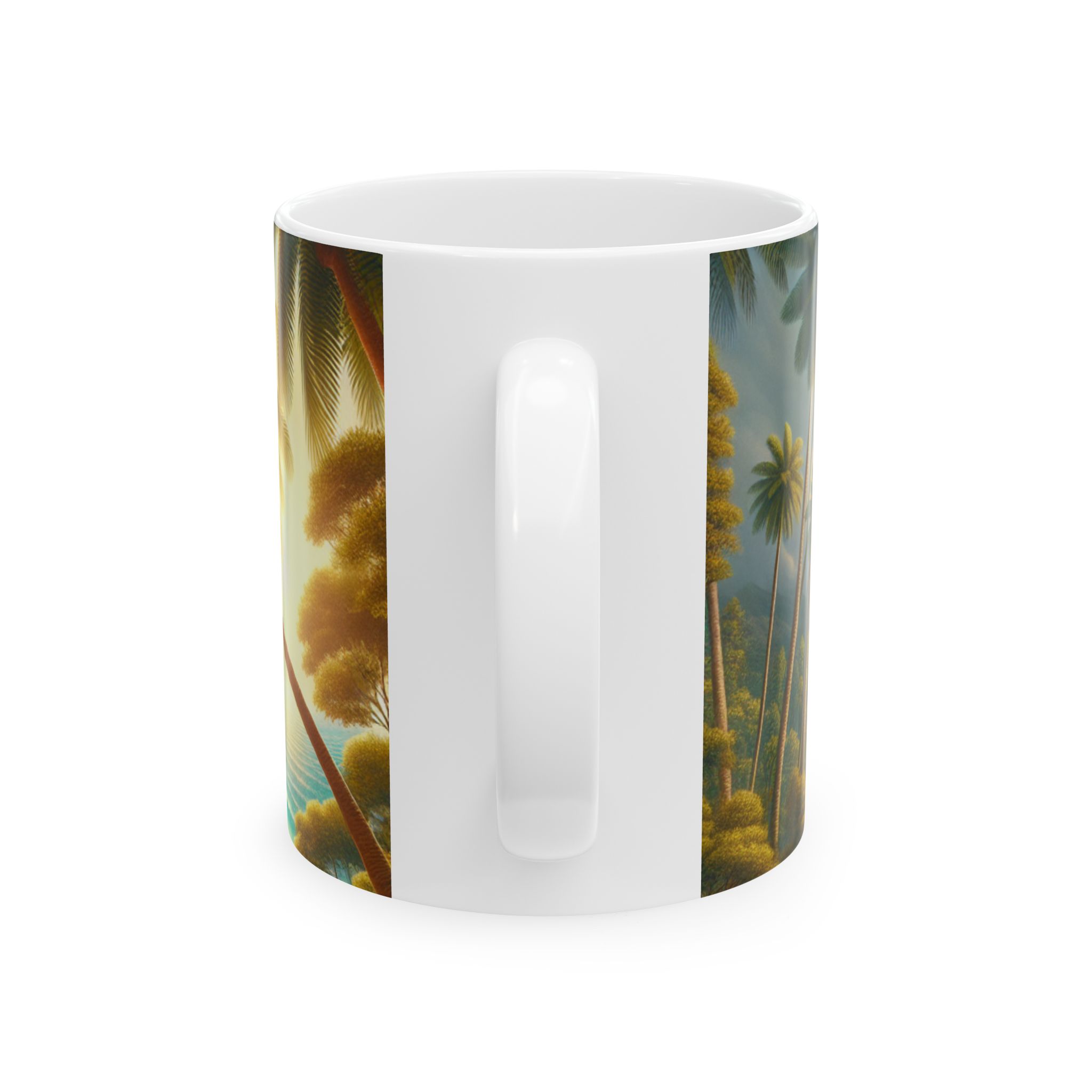 Tropical Ceramic Mug (11oz, 15oz) - It's A Tropical Day For A Coffee - Image 3