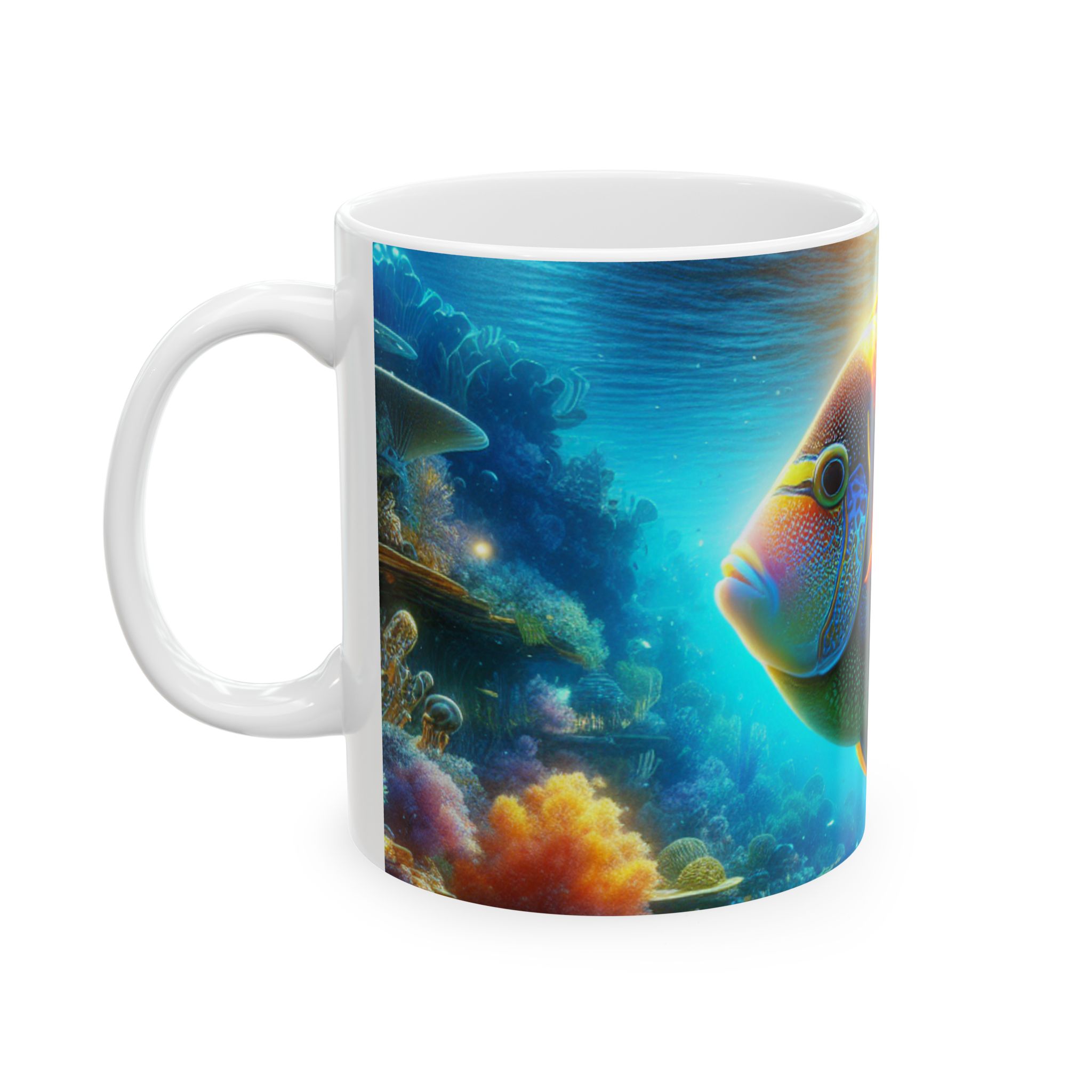 Mug - Fishy Tea Break Ceramic Mug (11oz, 15oz) - Image 3