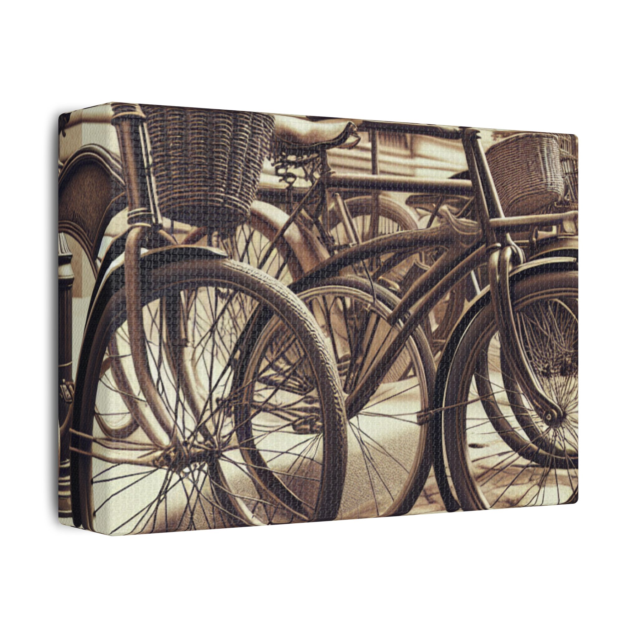 Canvas Wall Art - Lets Go On A Bicycle Race Satin Print - Image 2