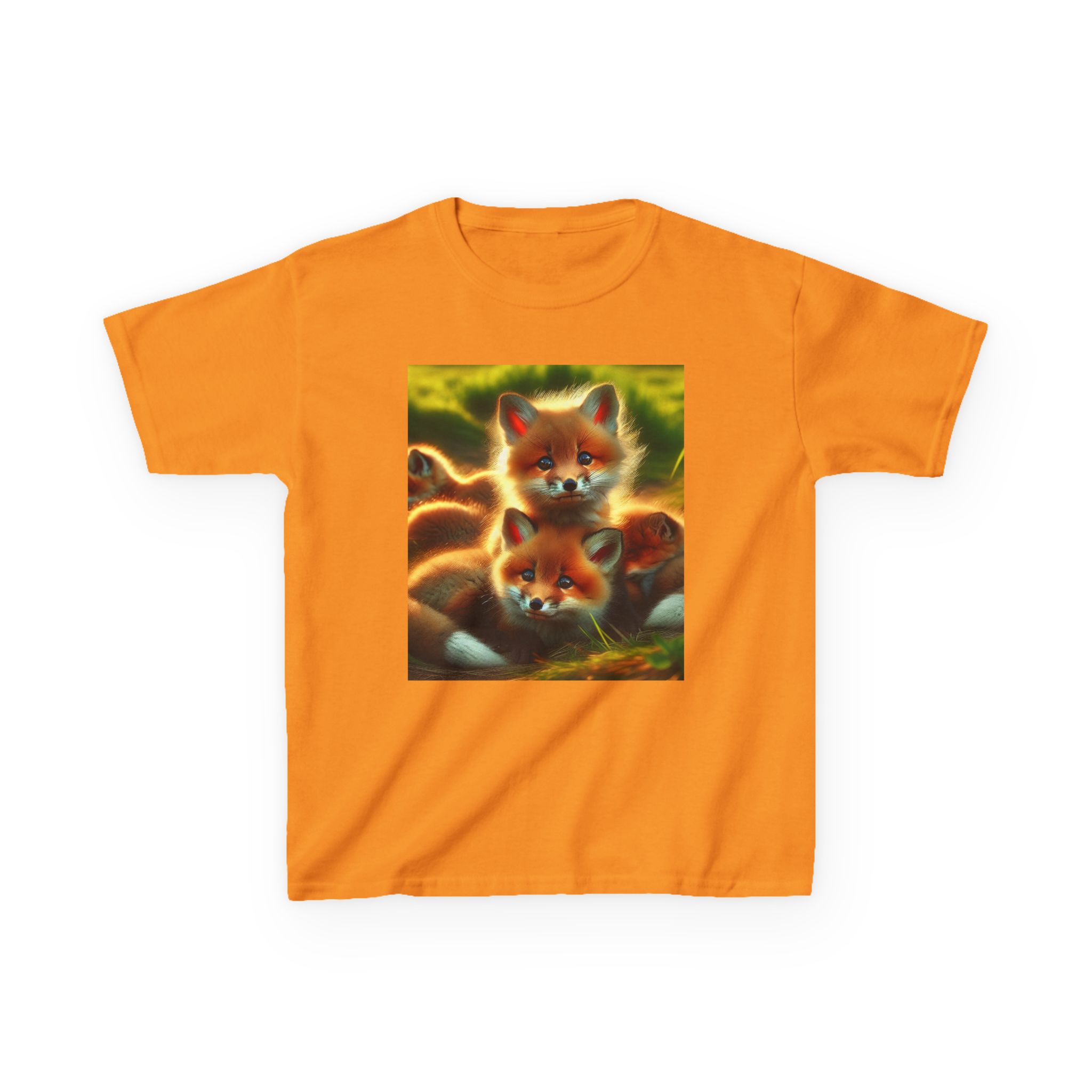Kids Tee Cute Fox Cubs Loves Cuddles - Image 5