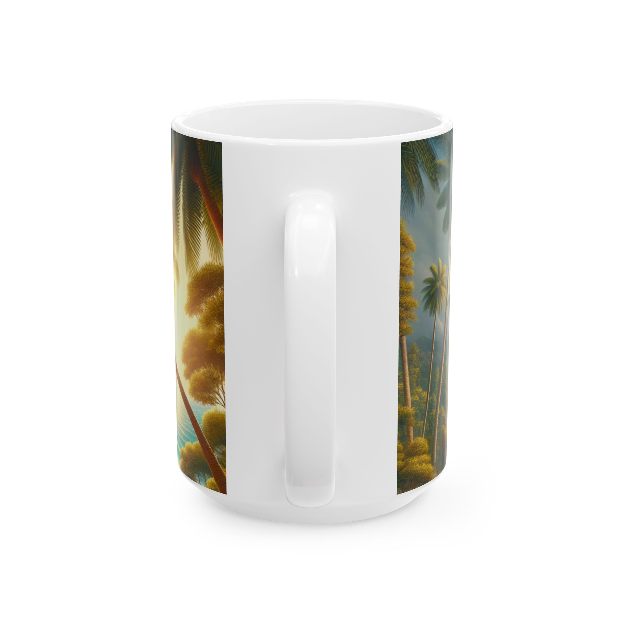 Tropical Ceramic Mug (11oz, 15oz) - It's A Tropical Day For A Coffee - Image 7