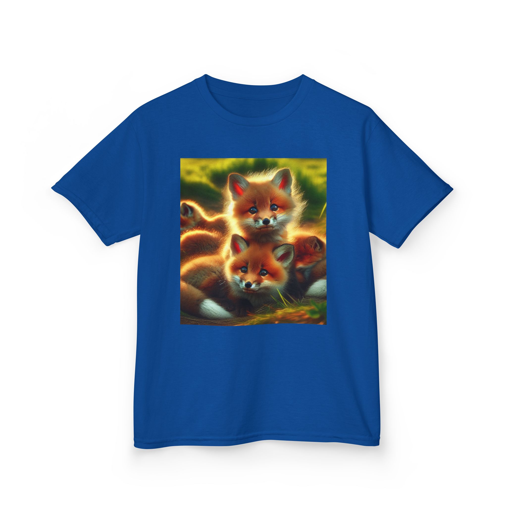Kids Tee Cute Fox Cubs Loves Cuddles - Image 35