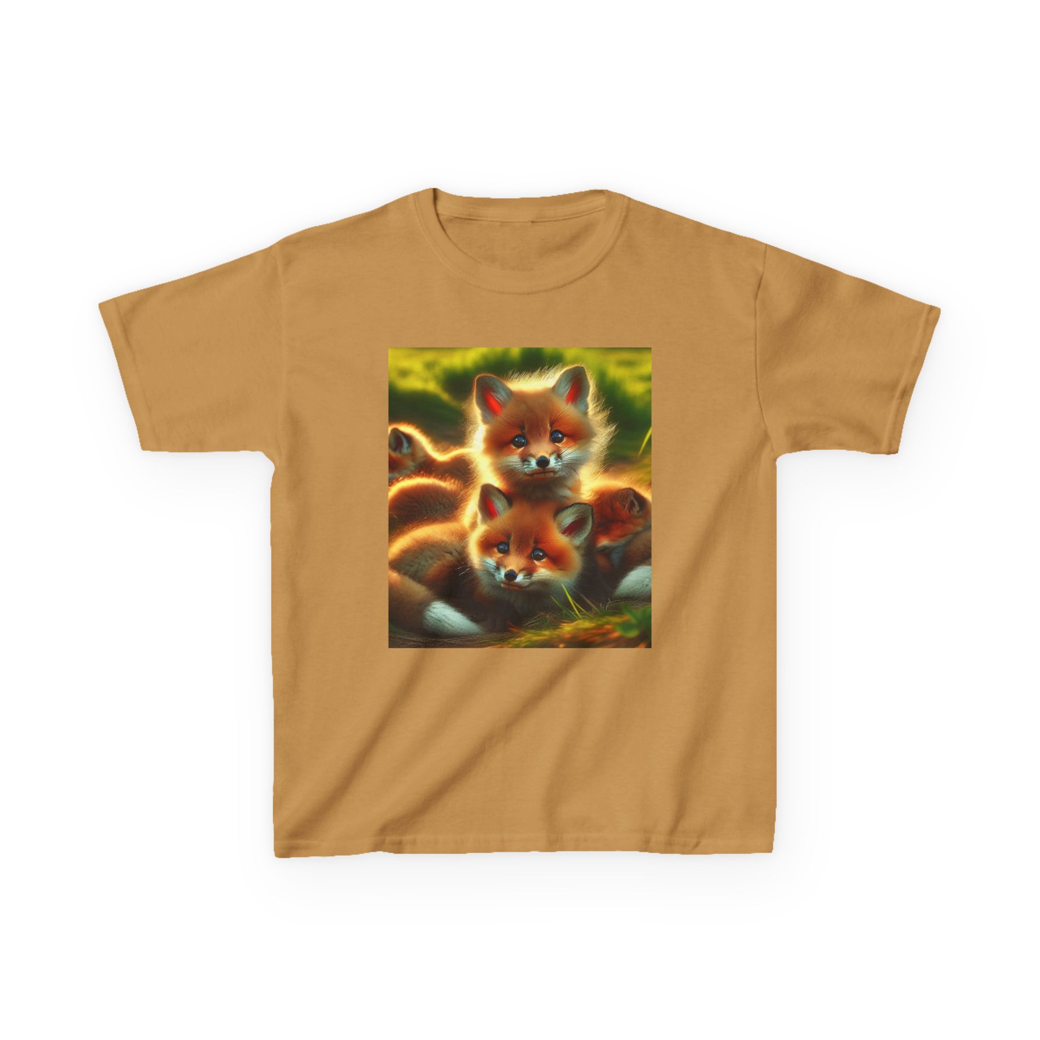 Kids Tee Cute Fox Cubs Loves Cuddles - Image 13