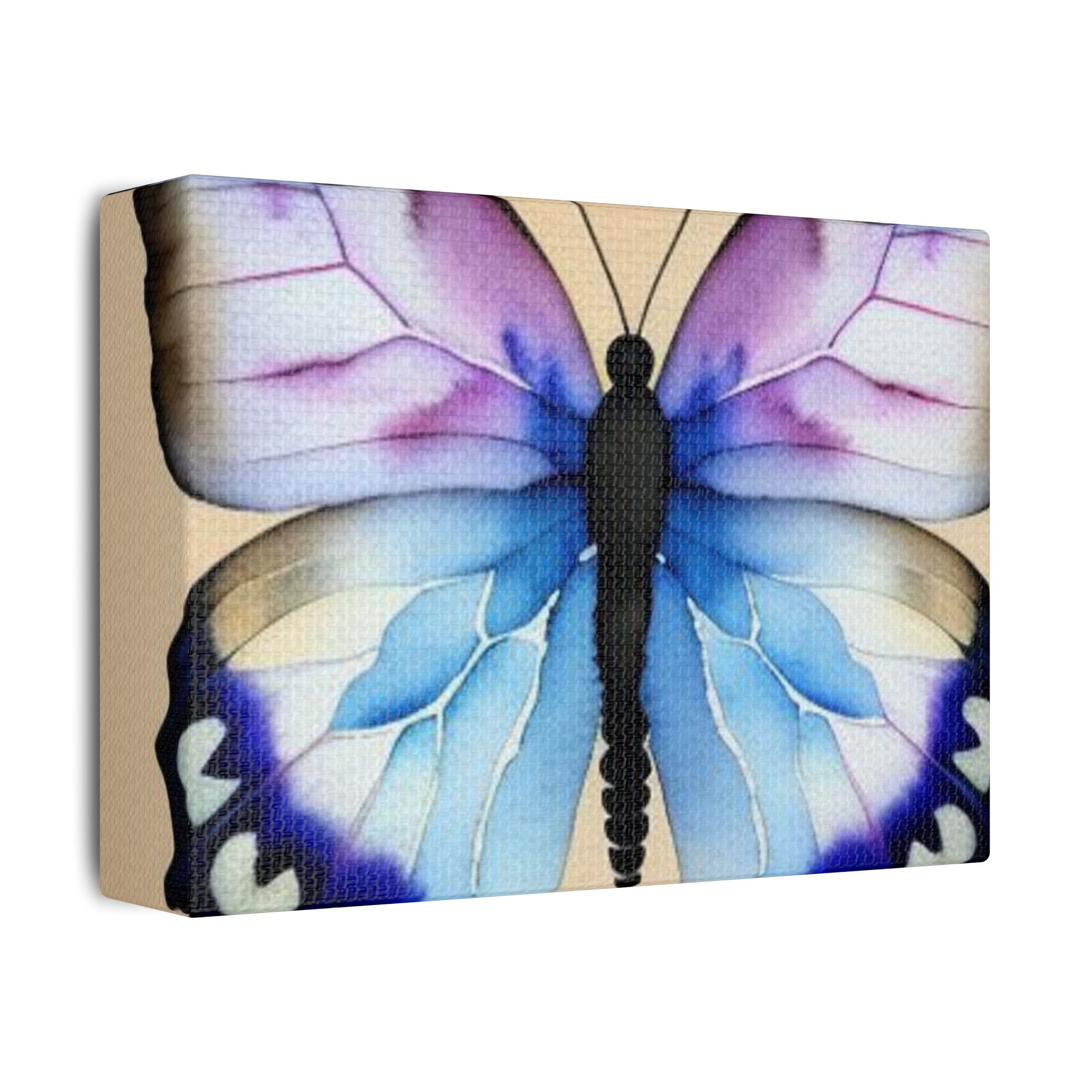 Canvas Print Purple And Blue Butterfly - Image 2