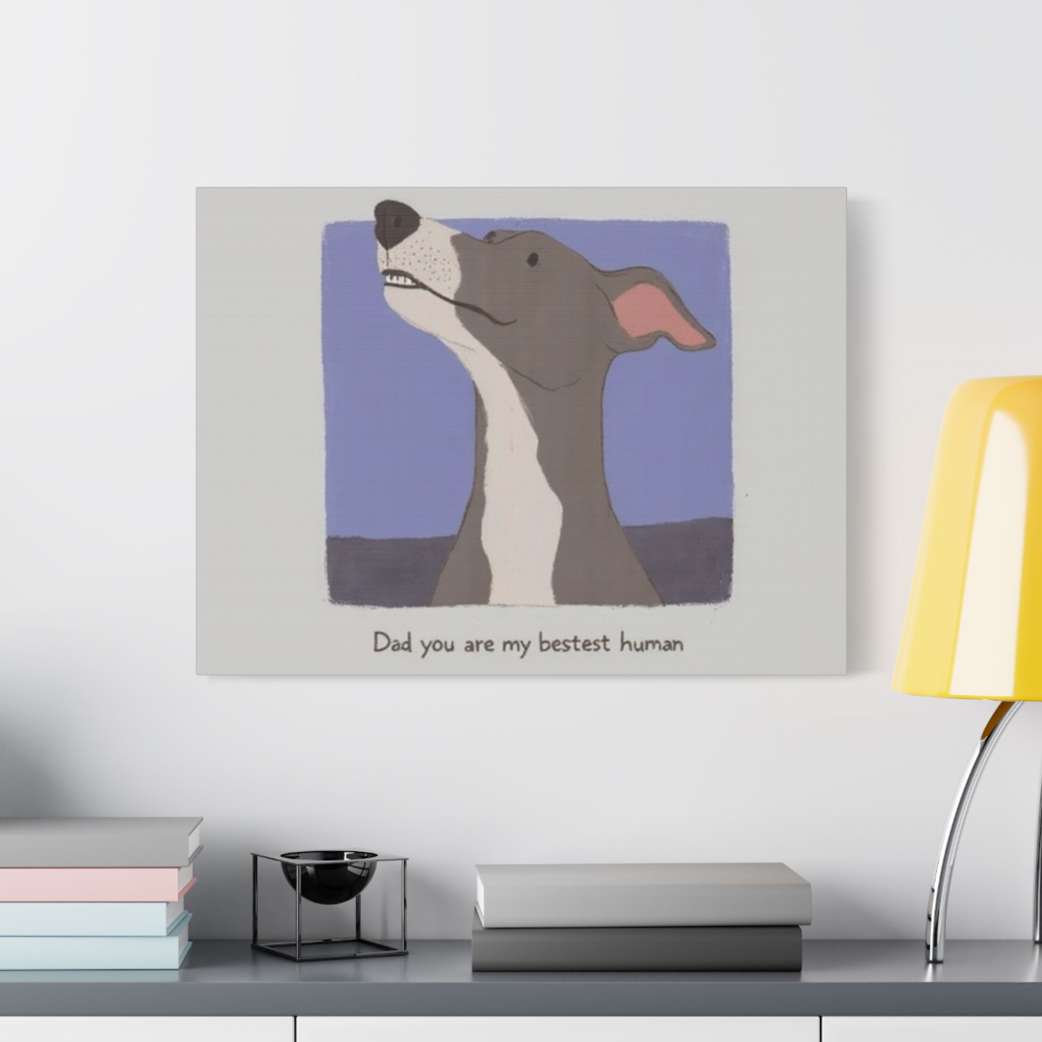 Satin Canvas - Dad, You're My Bestest Human – A Greyhound's Love in Every Look - Image 11